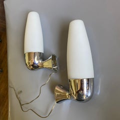 Pair of wall lights by Max Ingrand for Fontana Arte, Italy 1950's