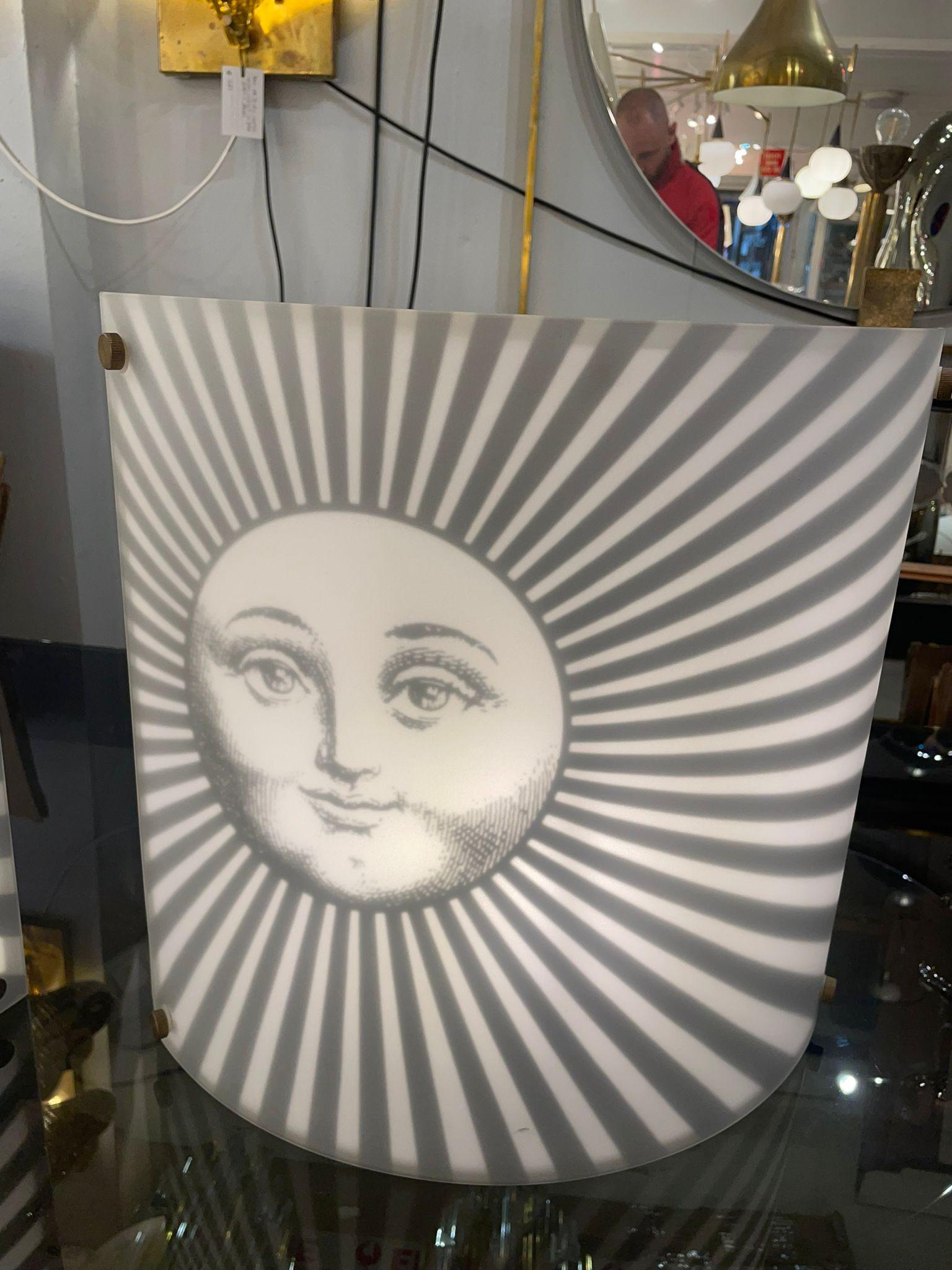 Mid-Century Modern Pair of Wall Lights by Piero Fornasetti, circa 1980 For Sale