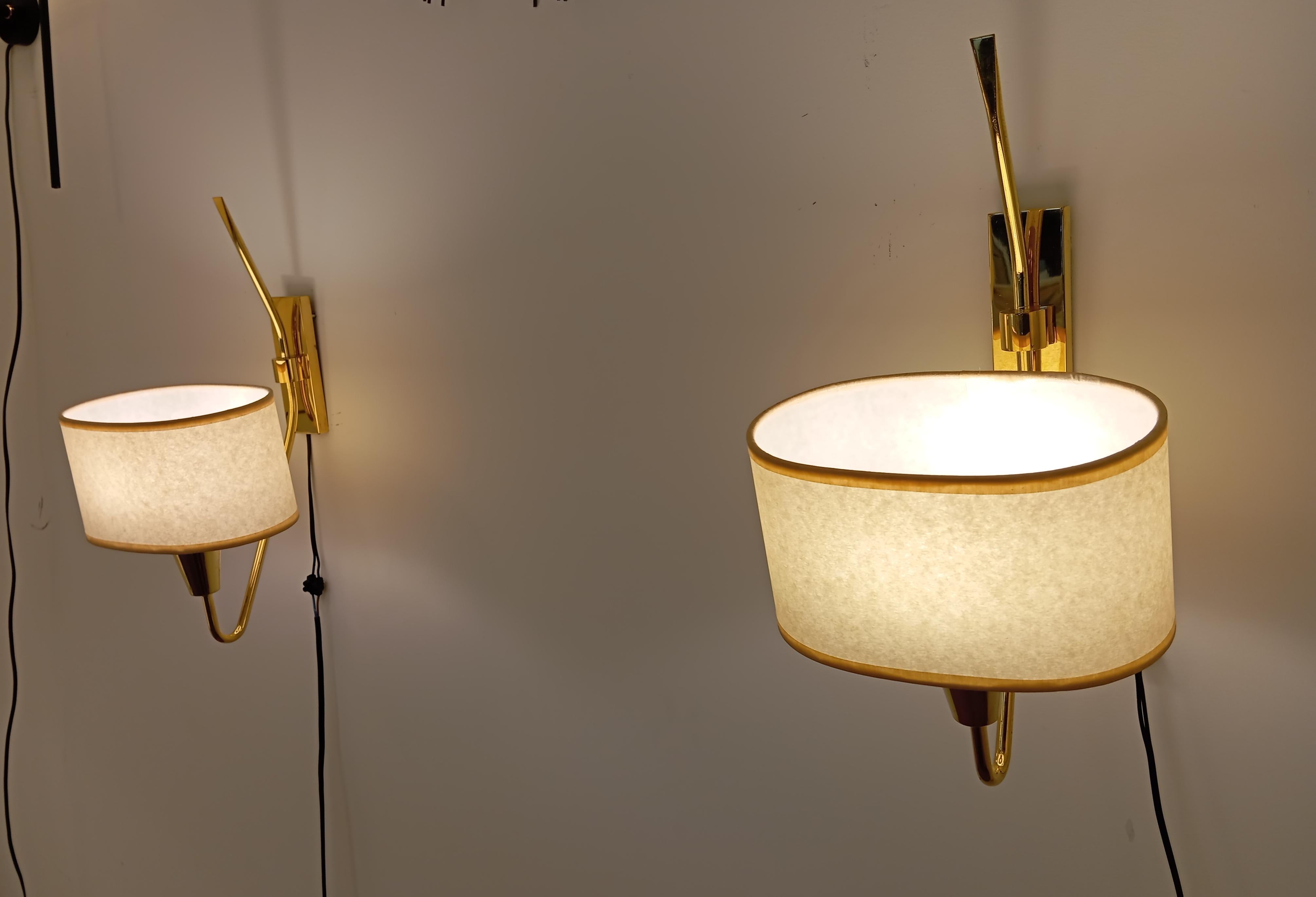 Pareja de apliques de R. Lunel Circa 1950 Moderno de mediados de siglo en venta