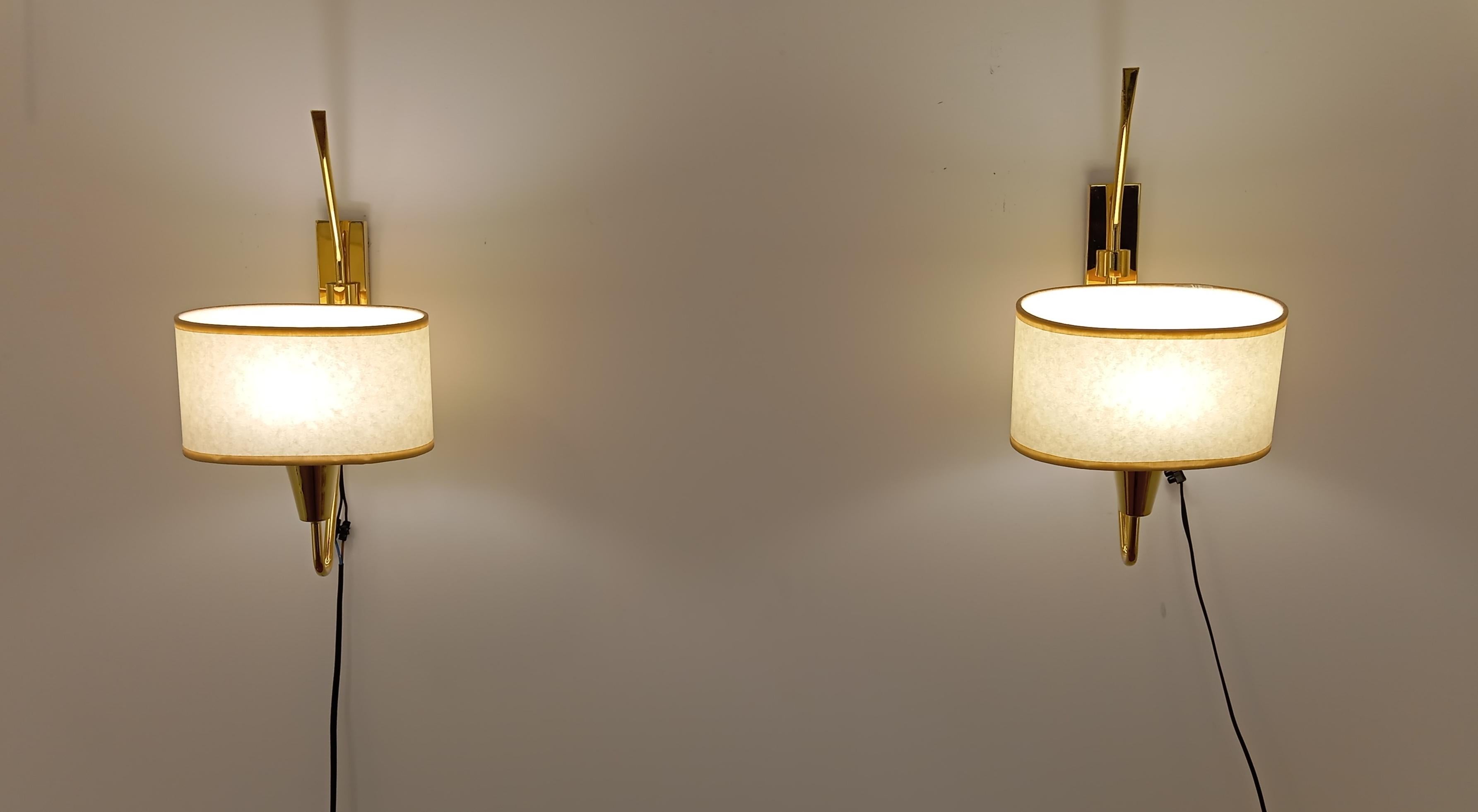 Pareja de apliques de R. Lunel Circa 1950 en Excelente estado para la venta en Saint-Ouen, FR