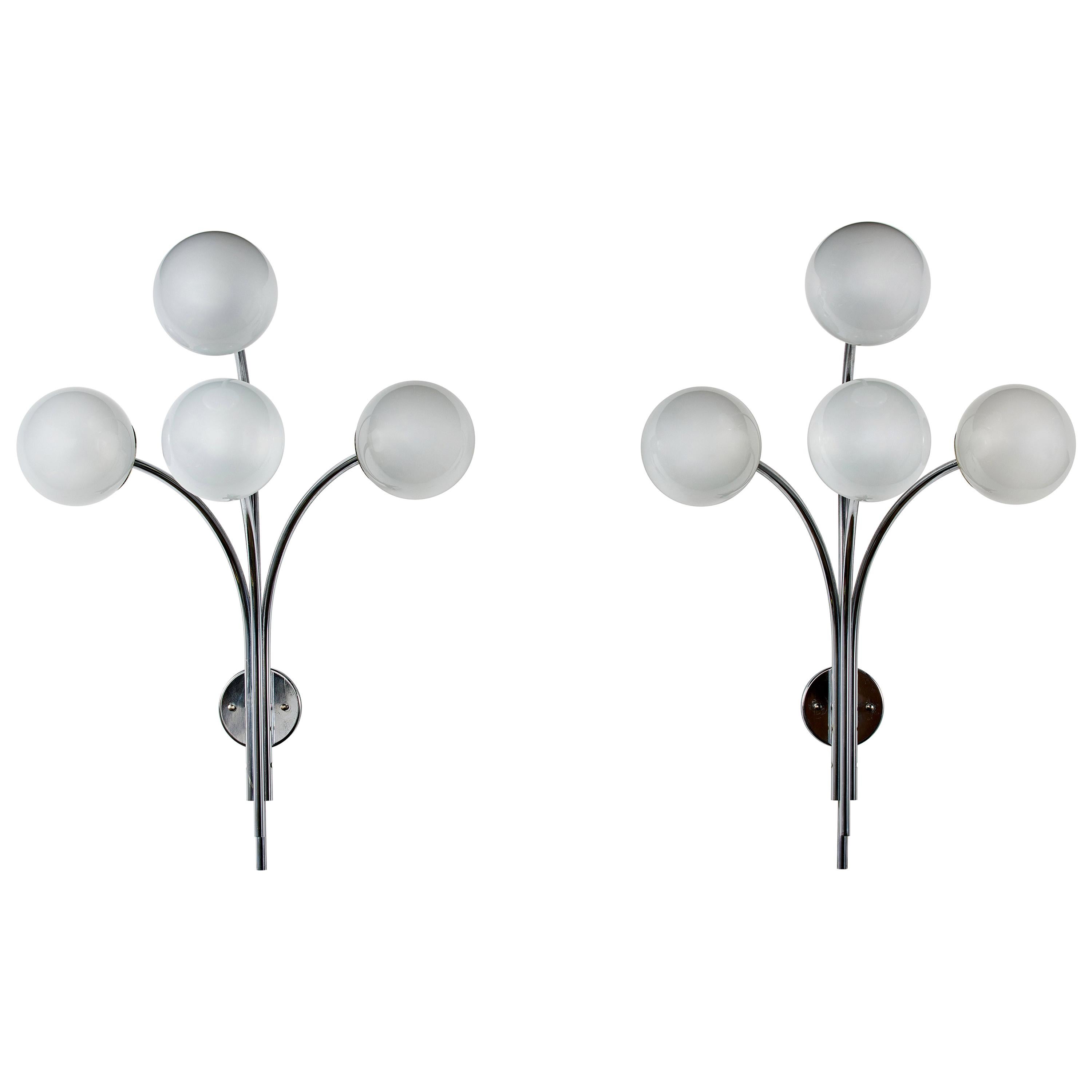 Pair of Model 257 Wall Lights by Sergio Asti for Arteluce For Sale