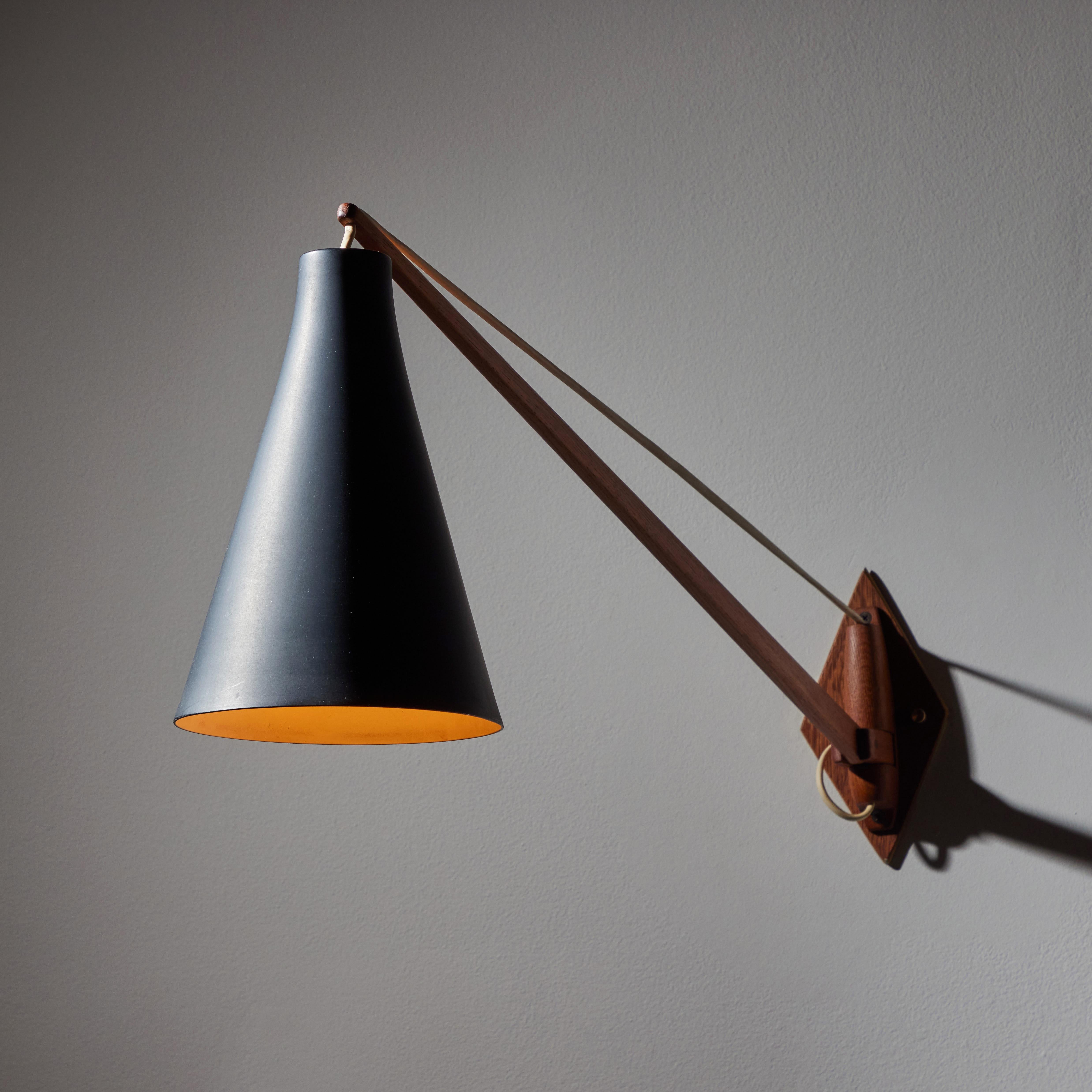 Mid-Century Modern Pair of Wall Lights by Uno and Östen Kristiansson for Luxus