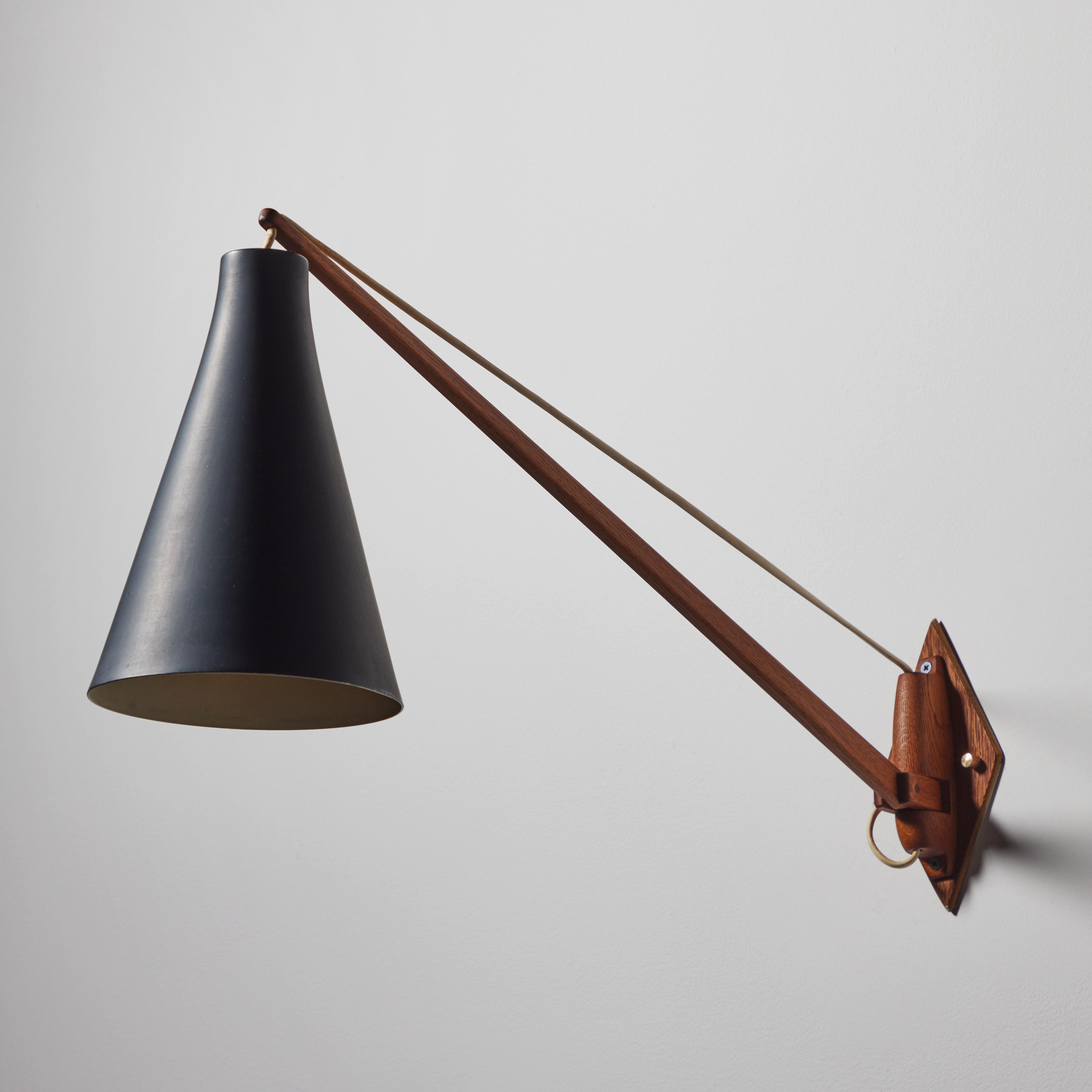 Metal Pair of Wall Lights by Uno and Östen Kristiansson for Luxus