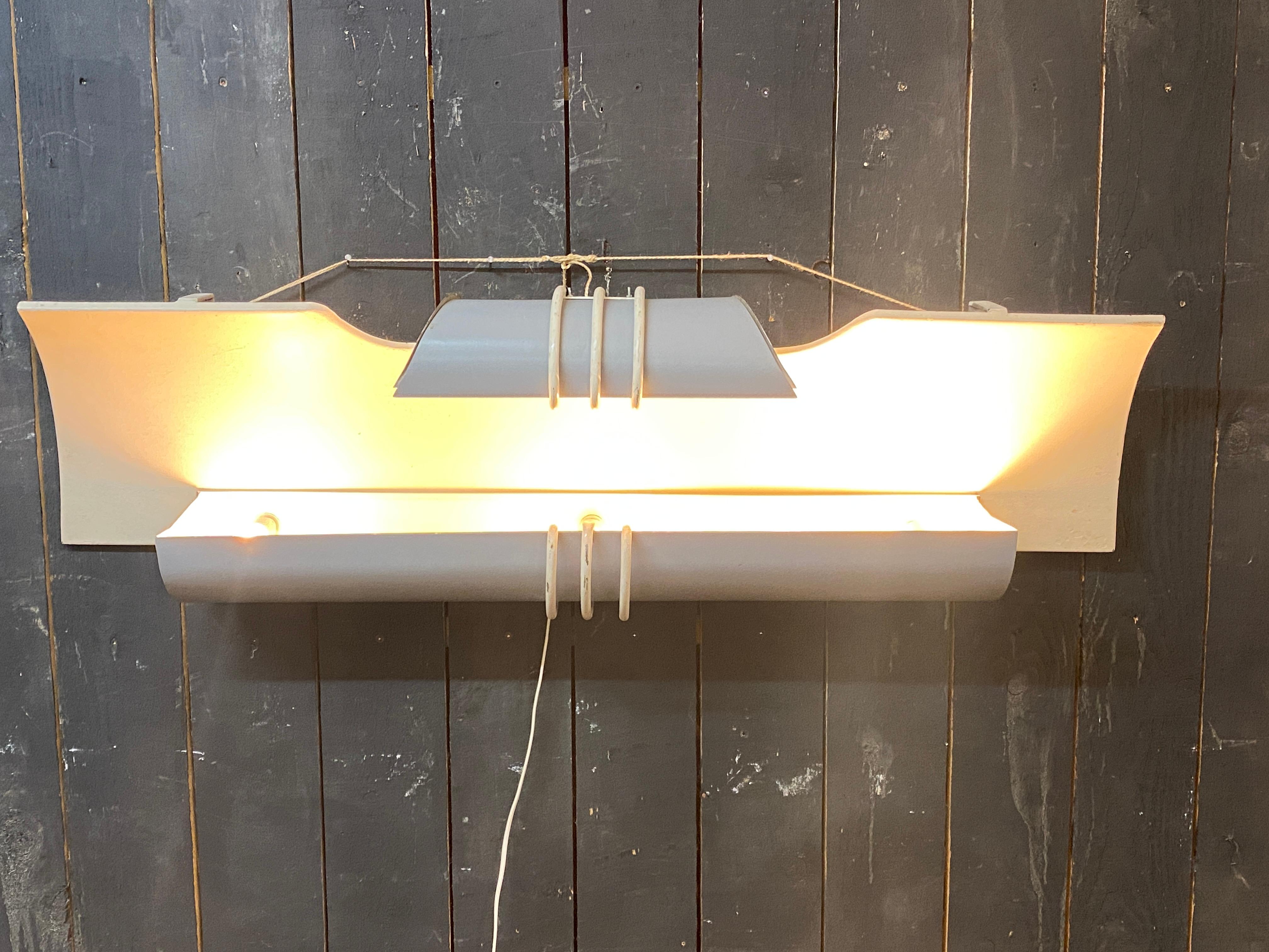 Mid-Century Modern pair of wall lights circa 1970/1980, from a cinema For Sale