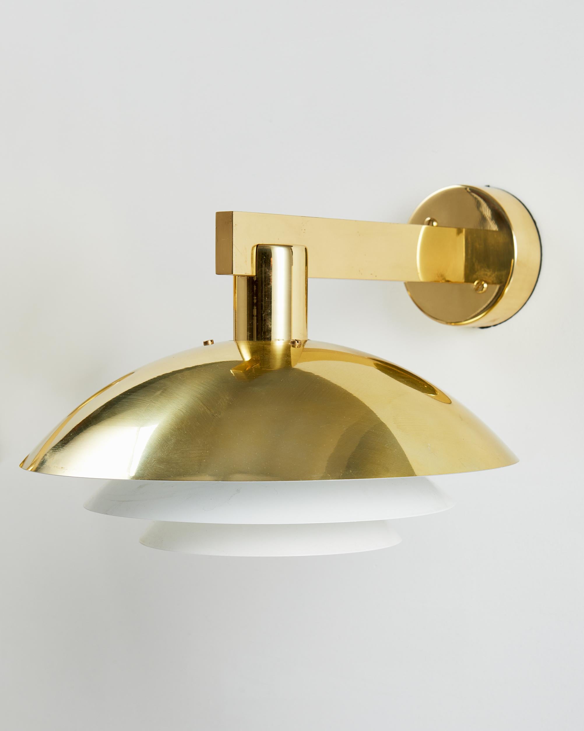 20th Century Pair of Wall Lights Designed by Hans-Agne Jakobsson, Sweden, 1960s For Sale