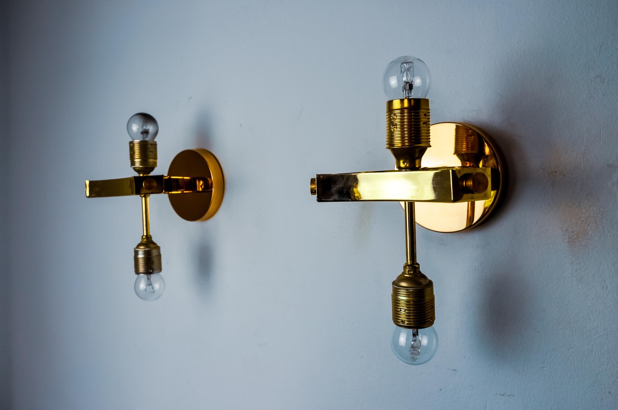 Pareja de apliques de la casa Sciolari para Lightolier, Italia 1970 Cristal en venta