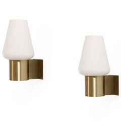 Pair of Wall Lights in Brass by Ansgar Fog & E. Mørup, 1960s