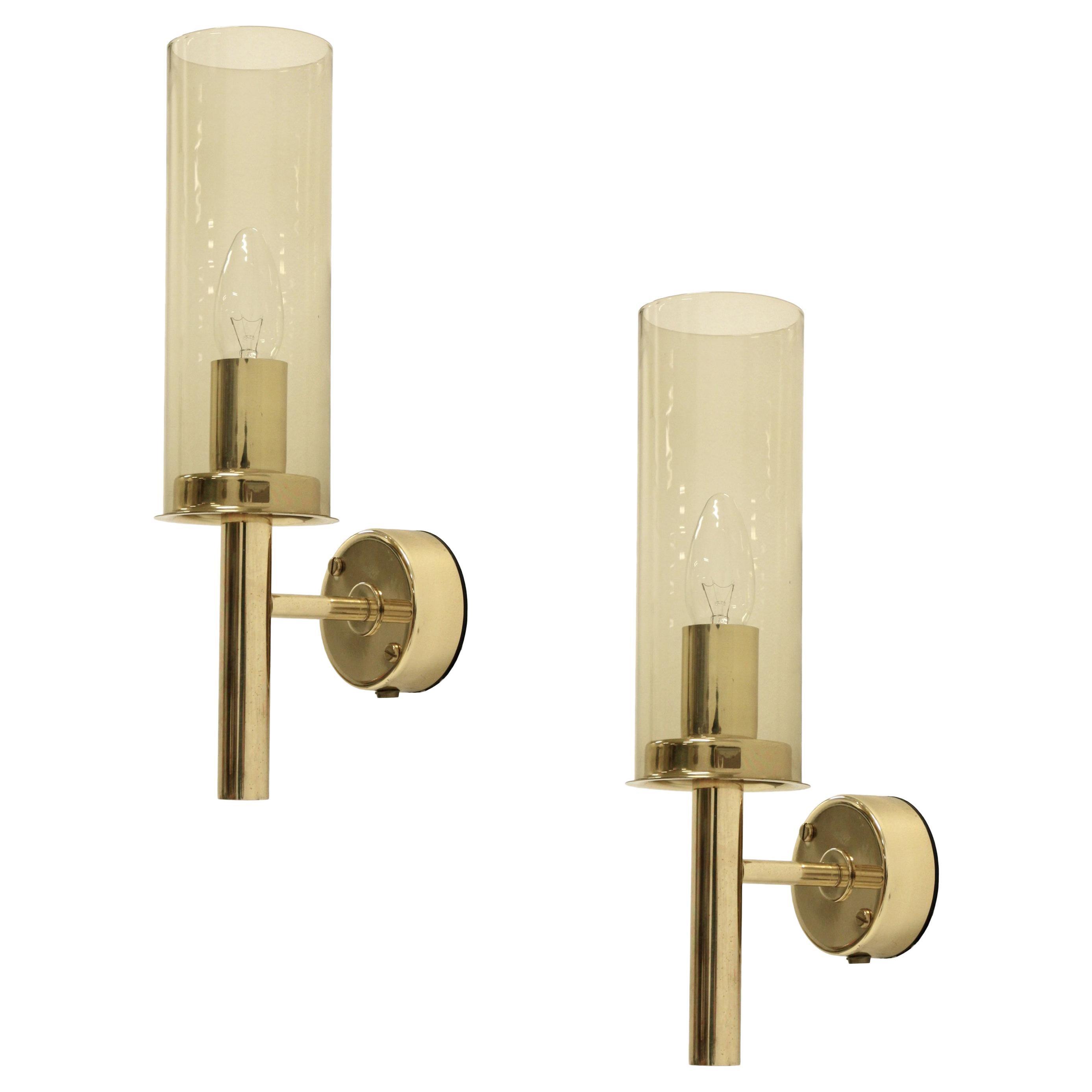 Pair of Wall Lights in Brass by Hans-Agne Jakobsson, 1960s