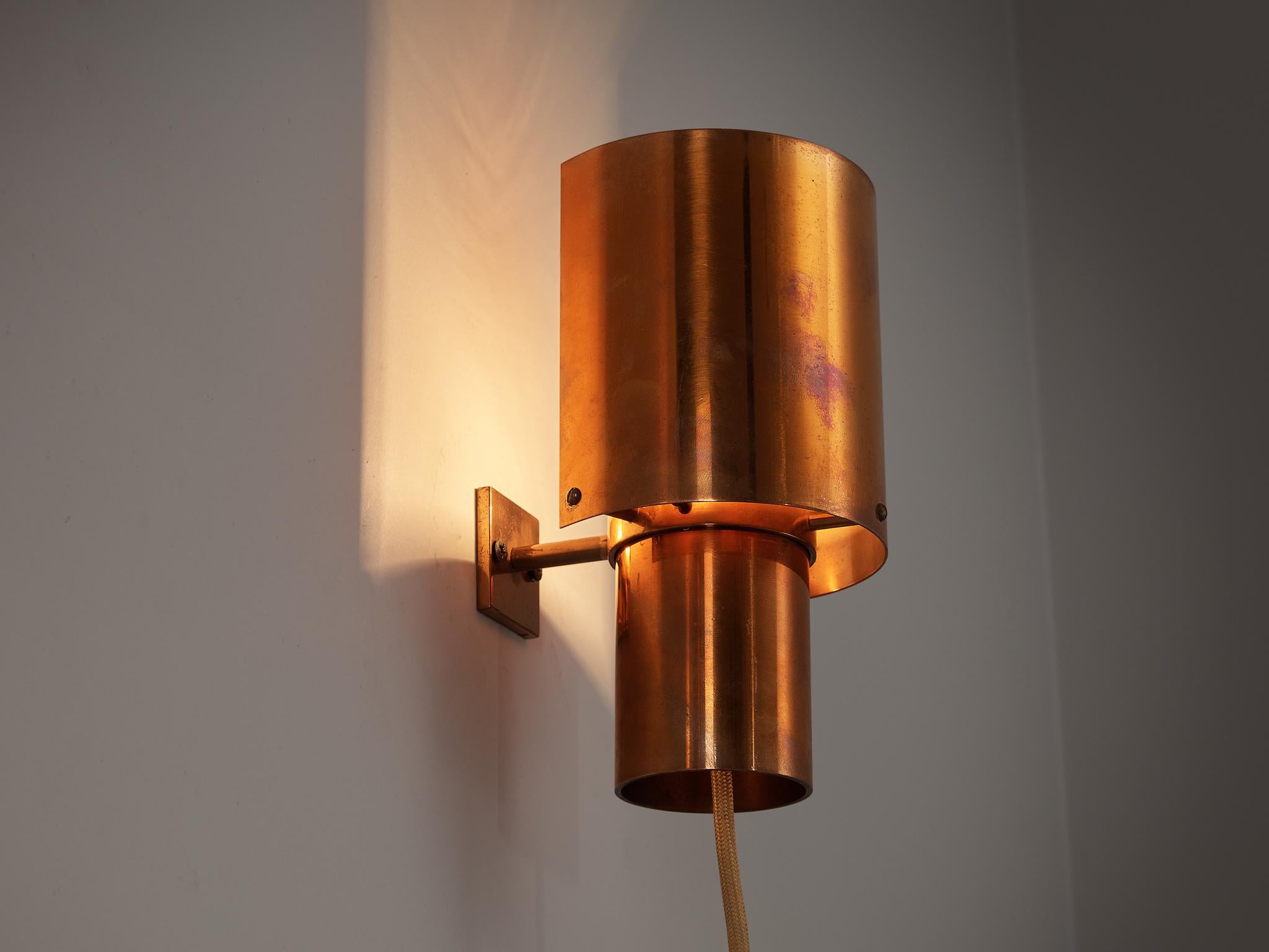 Pair of Wall Lights in Copper In Good Condition In Waalwijk, NL