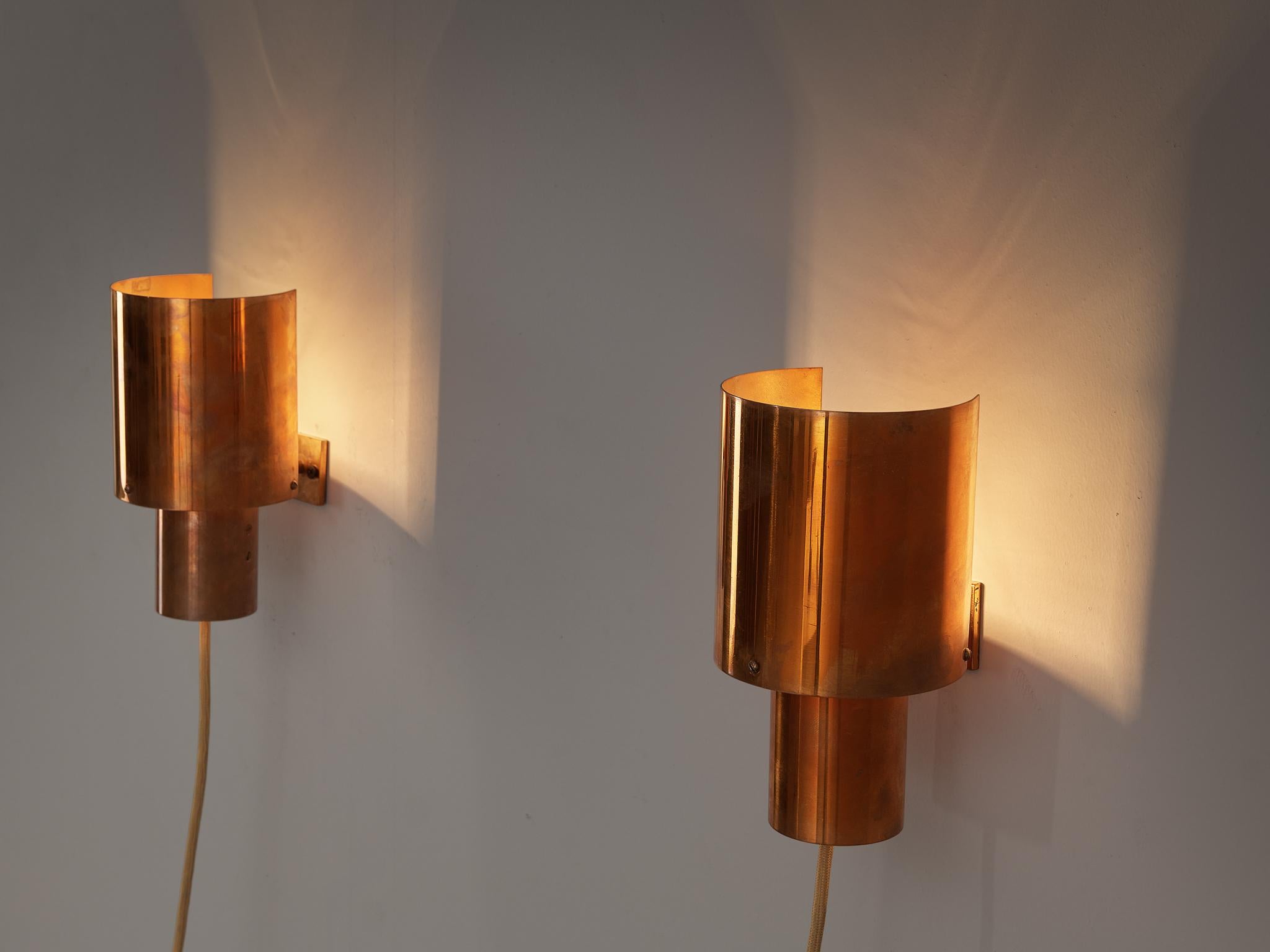 Pair of Wall Lights in Copper 1