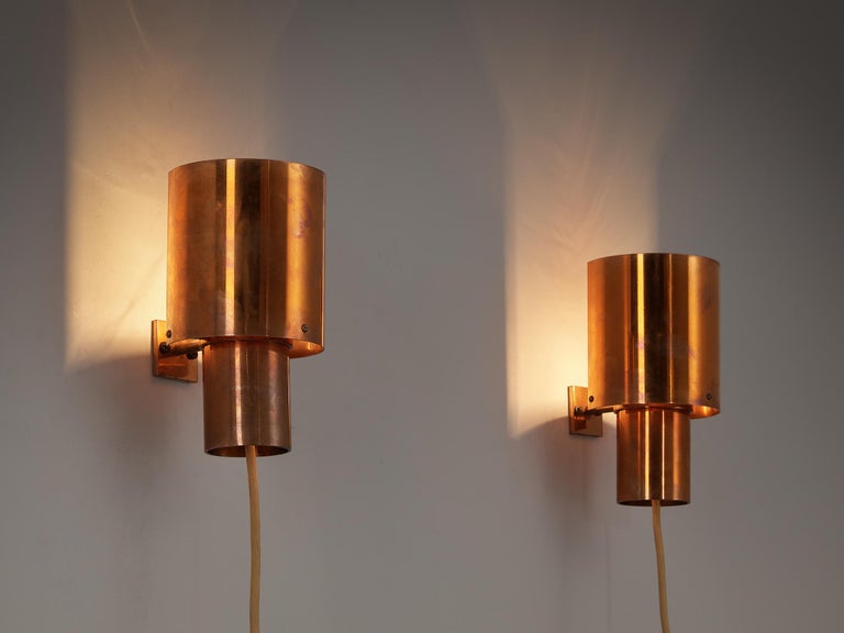 Pair of Wall Lights in Copper For Sale at 1stDibs