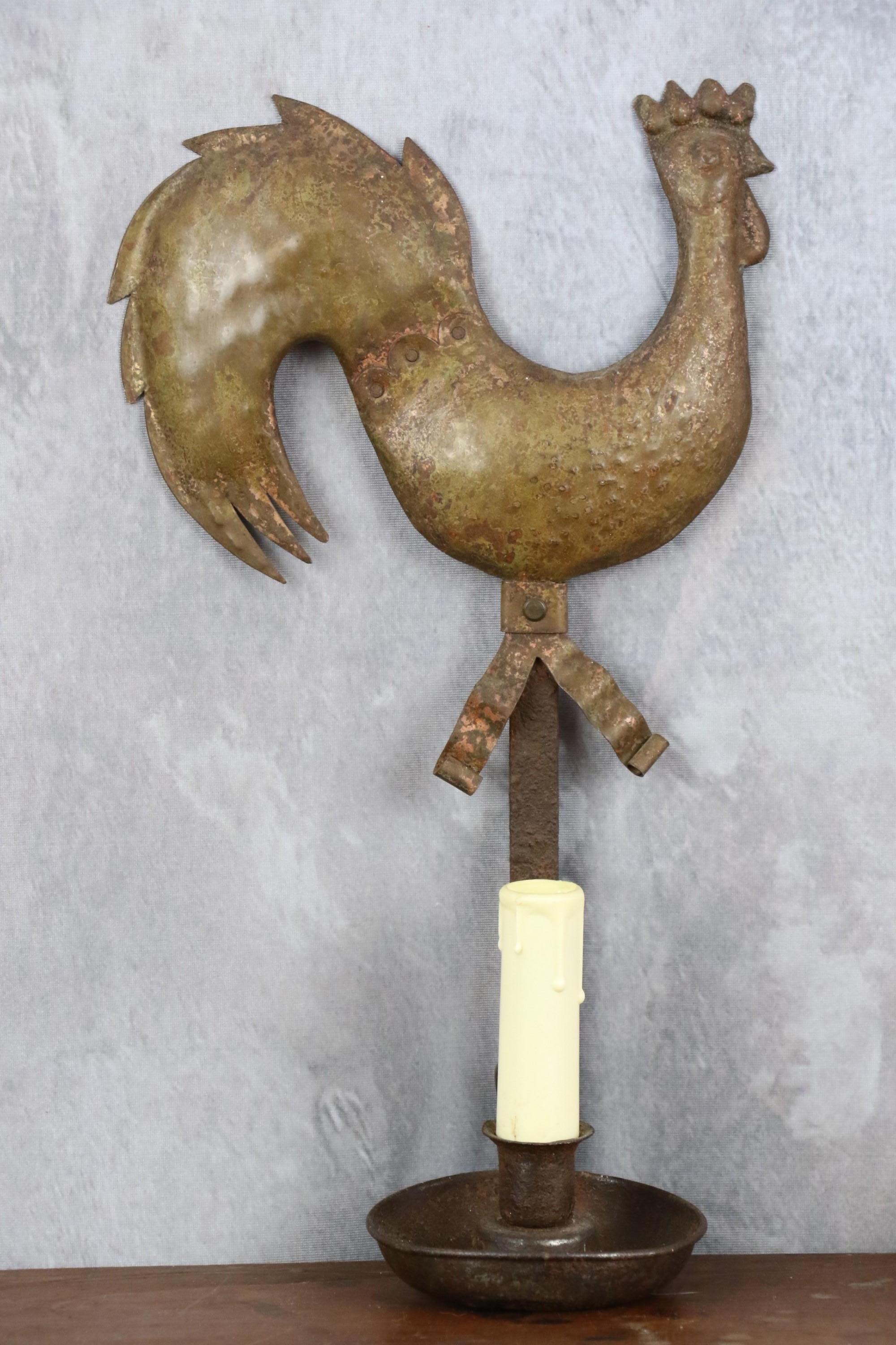 1950’s brass Cockerel wall lights 
