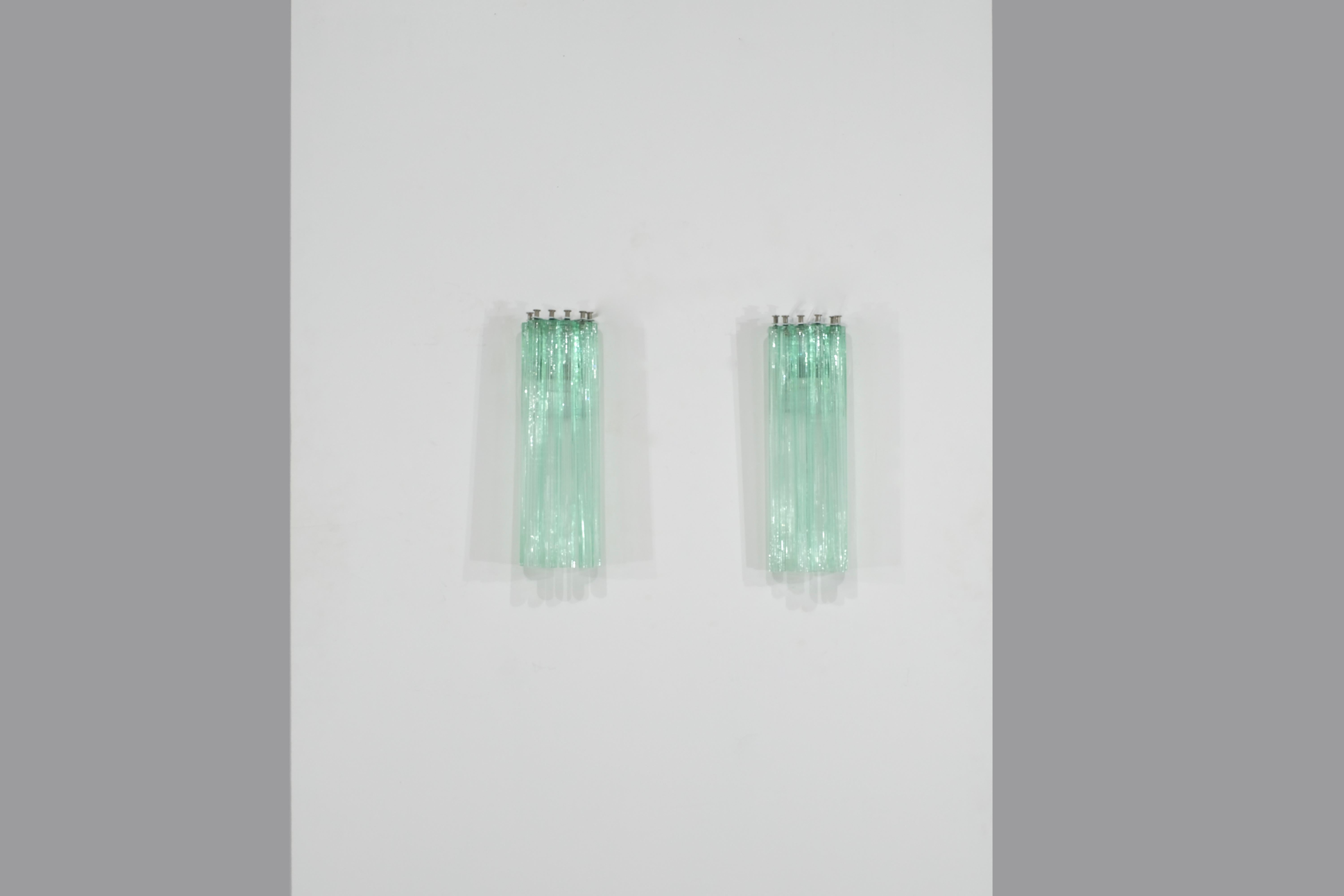 Paire d'appliques en verre de Murano, Italie, années 1960. Bon état - En vente à Lot/Drogenbos, BE