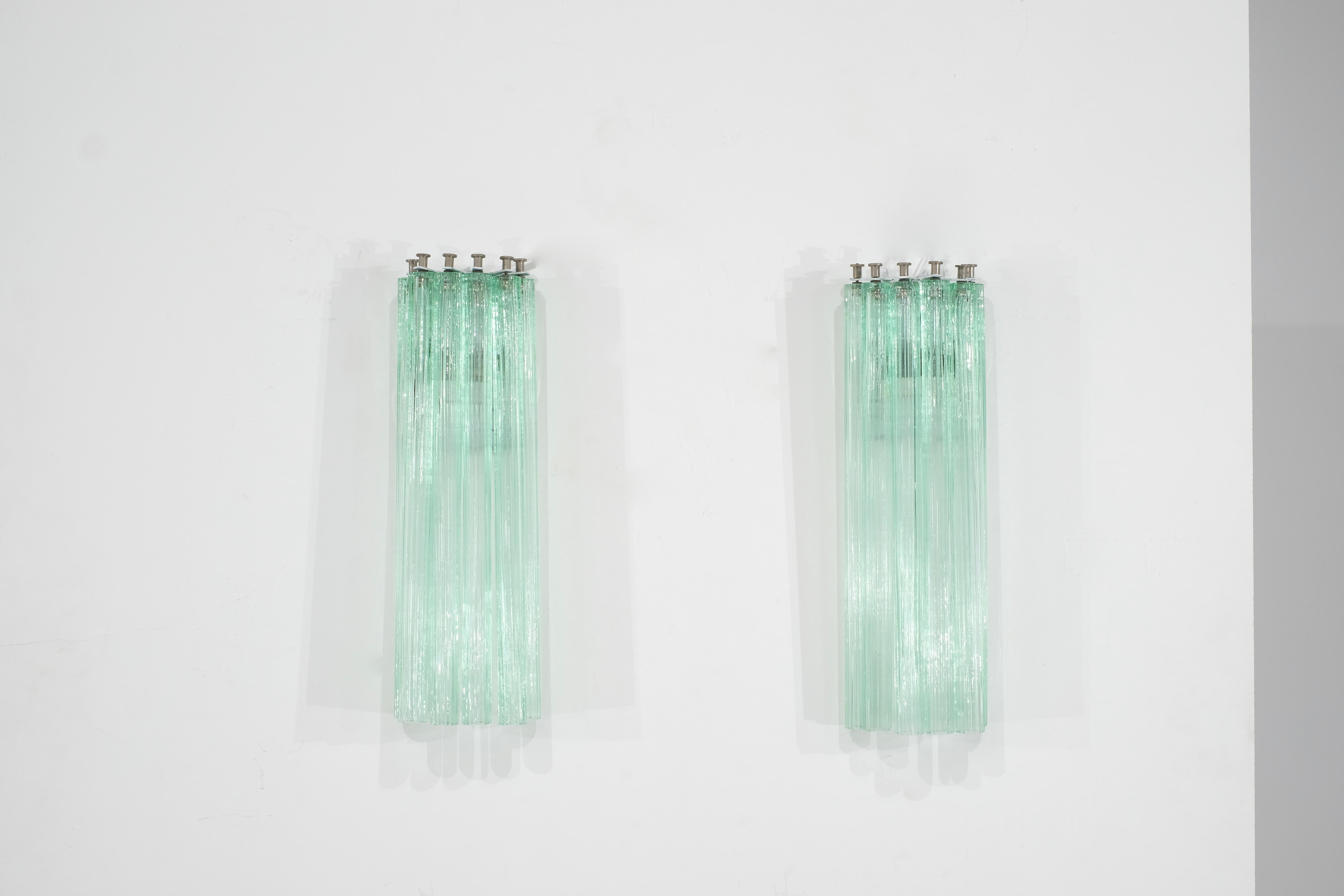 Métal Paire d'appliques en verre de Murano, Italie, années 1960. en vente