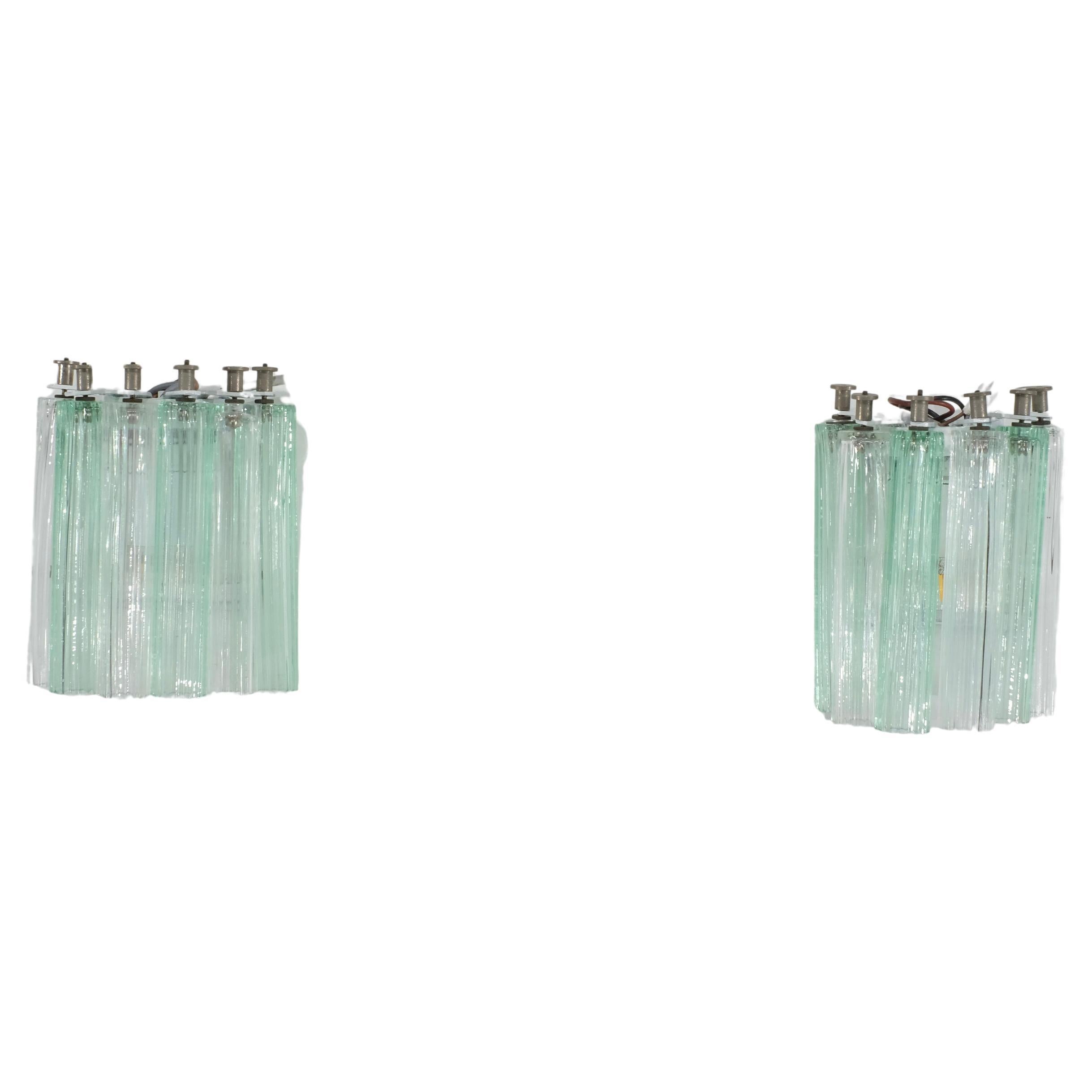 Paire d'appliques en verre de Murano, Italie, années 1960.