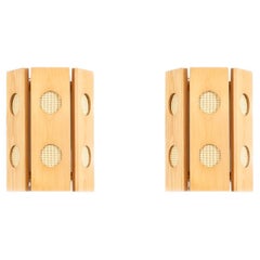 Pair of Wall Lights in Pine, Norway, 1960s