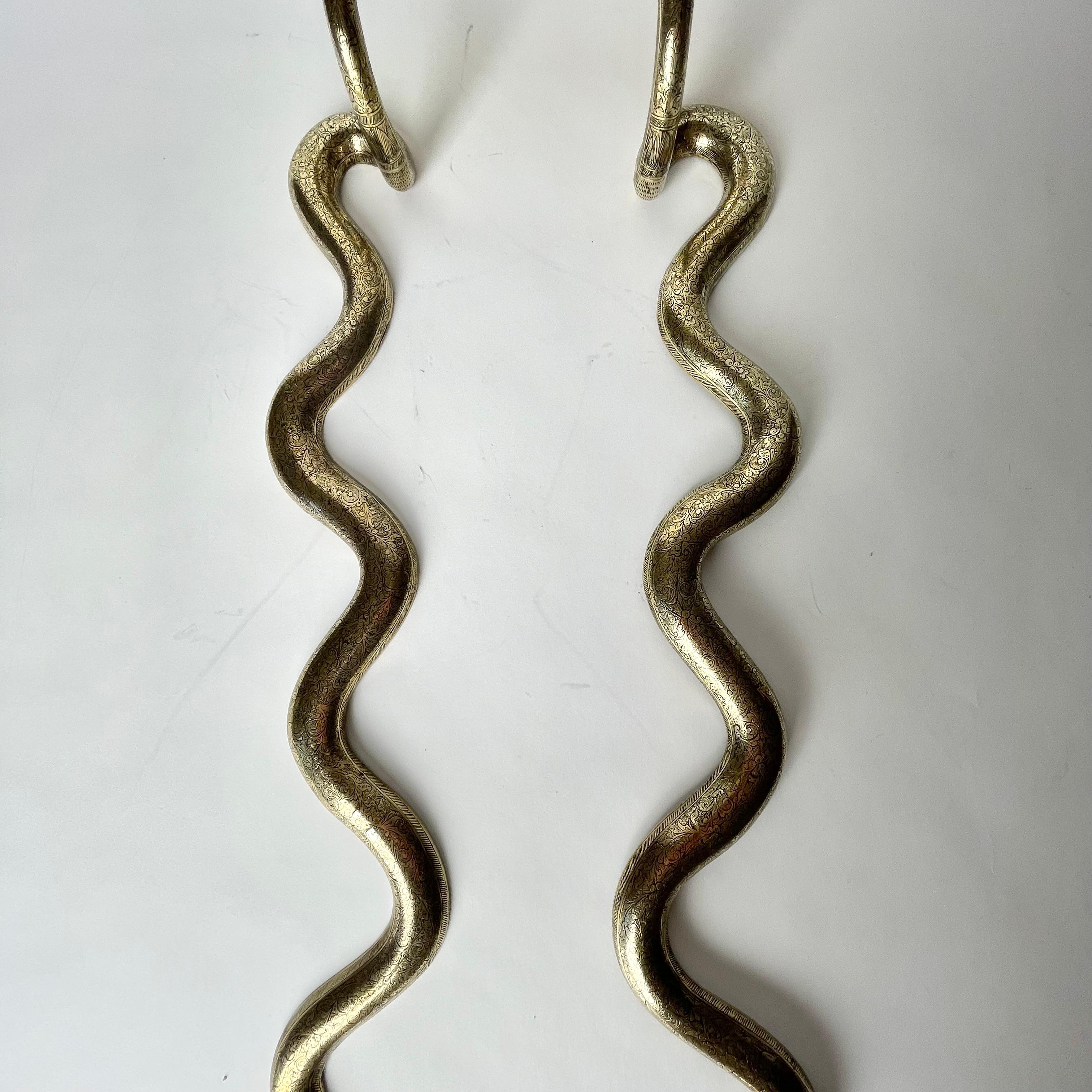 Pair of Wall Lights  in the Shape of a Cobra, Art Deco, 1920s-1930s In Good Condition For Sale In Knivsta, SE