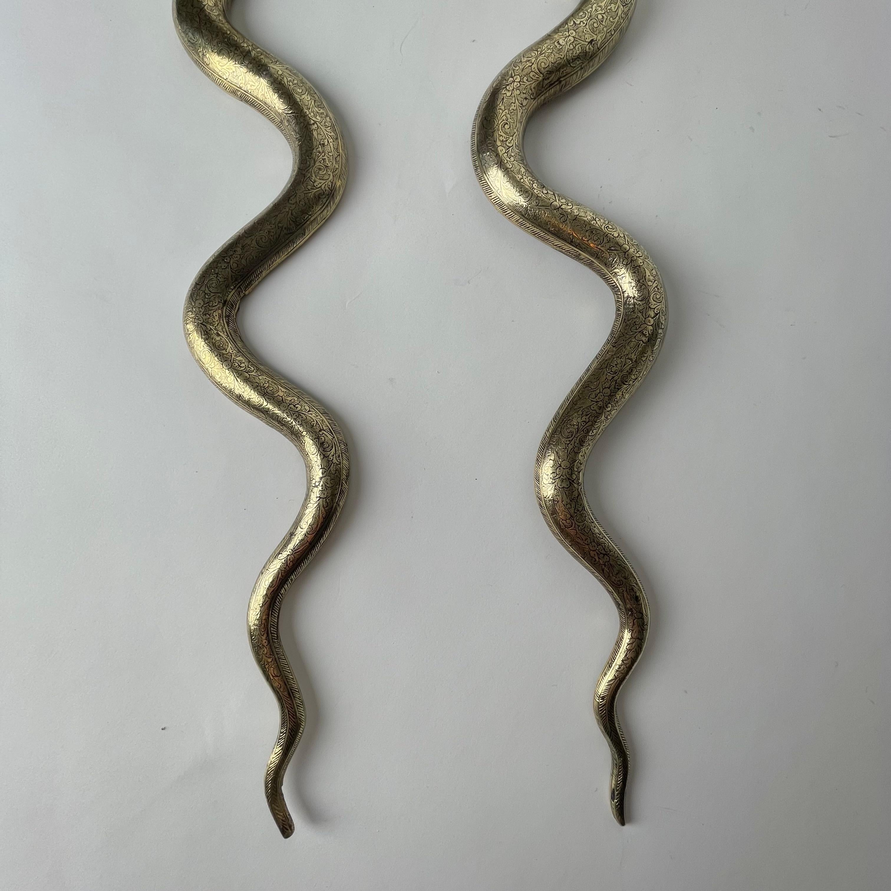 Early 20th Century Pair of Wall Lights  in the Shape of a Cobra, Art Deco, 1920s-1930s For Sale