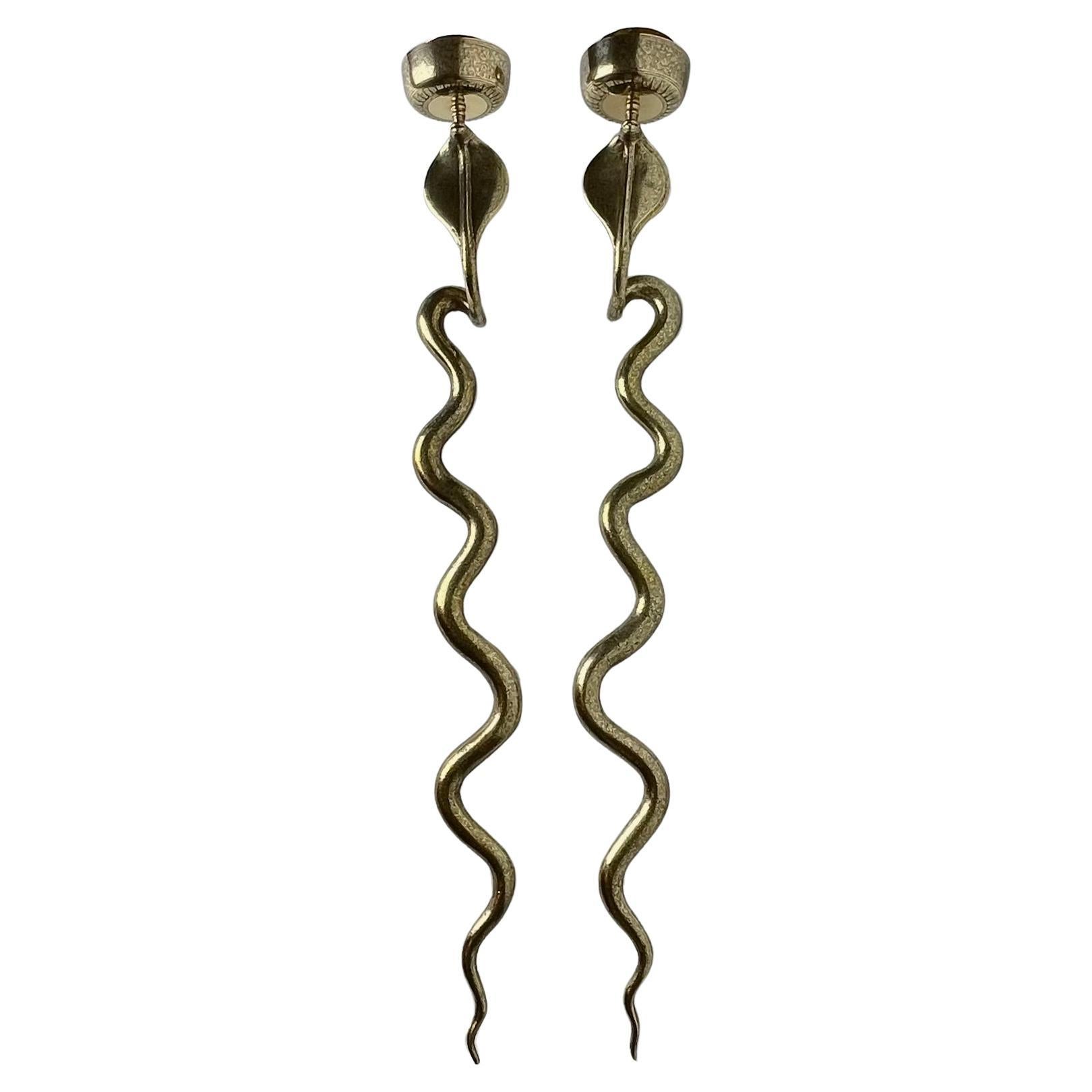 Pair of Wall Lights  in the Shape of a Cobra, Art Deco, 1920s-1930s For Sale