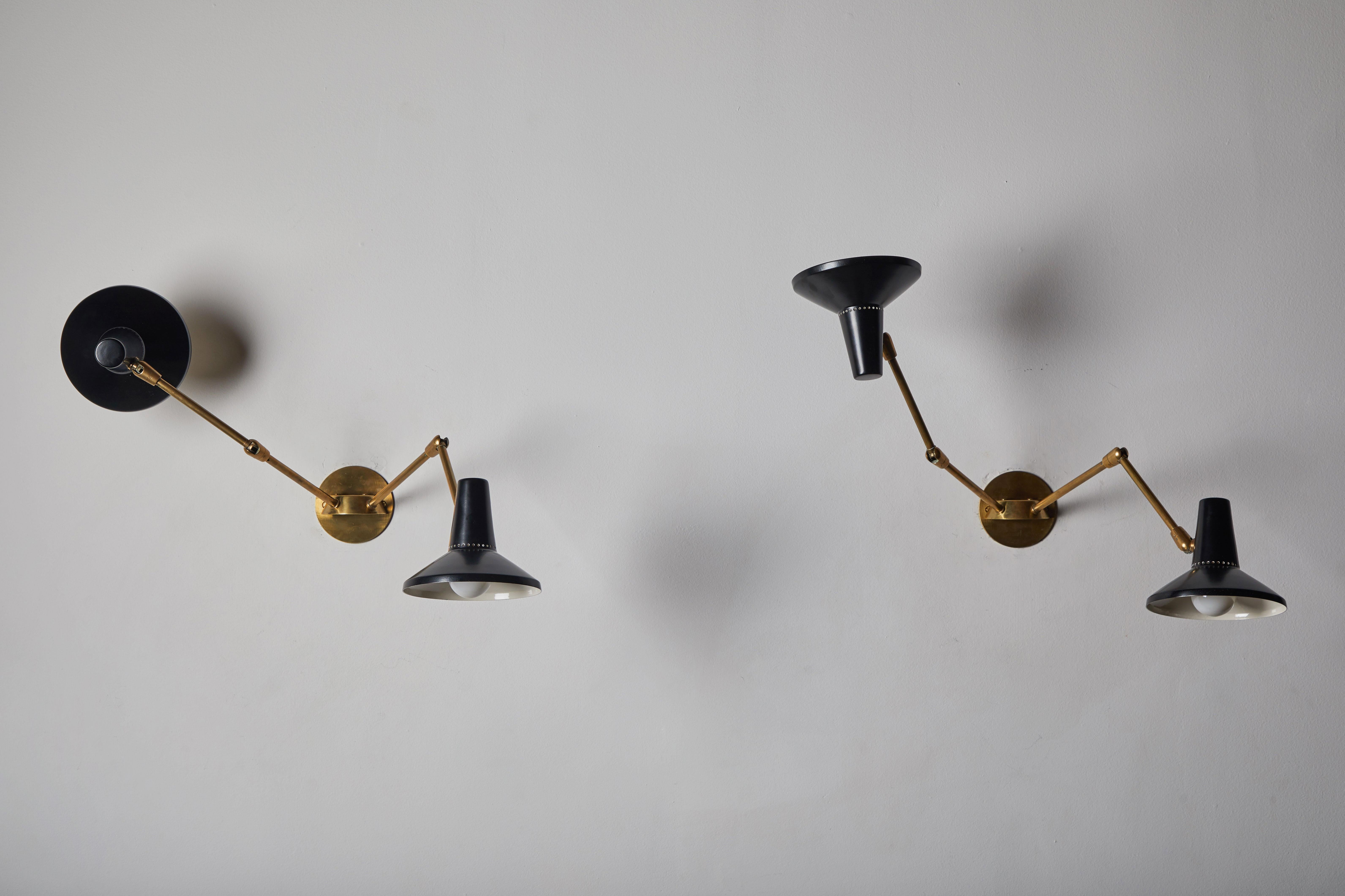 Mid-Century Modern Pair of Wall Lights in the Style of Giuseppe Ostuni for O-Luce