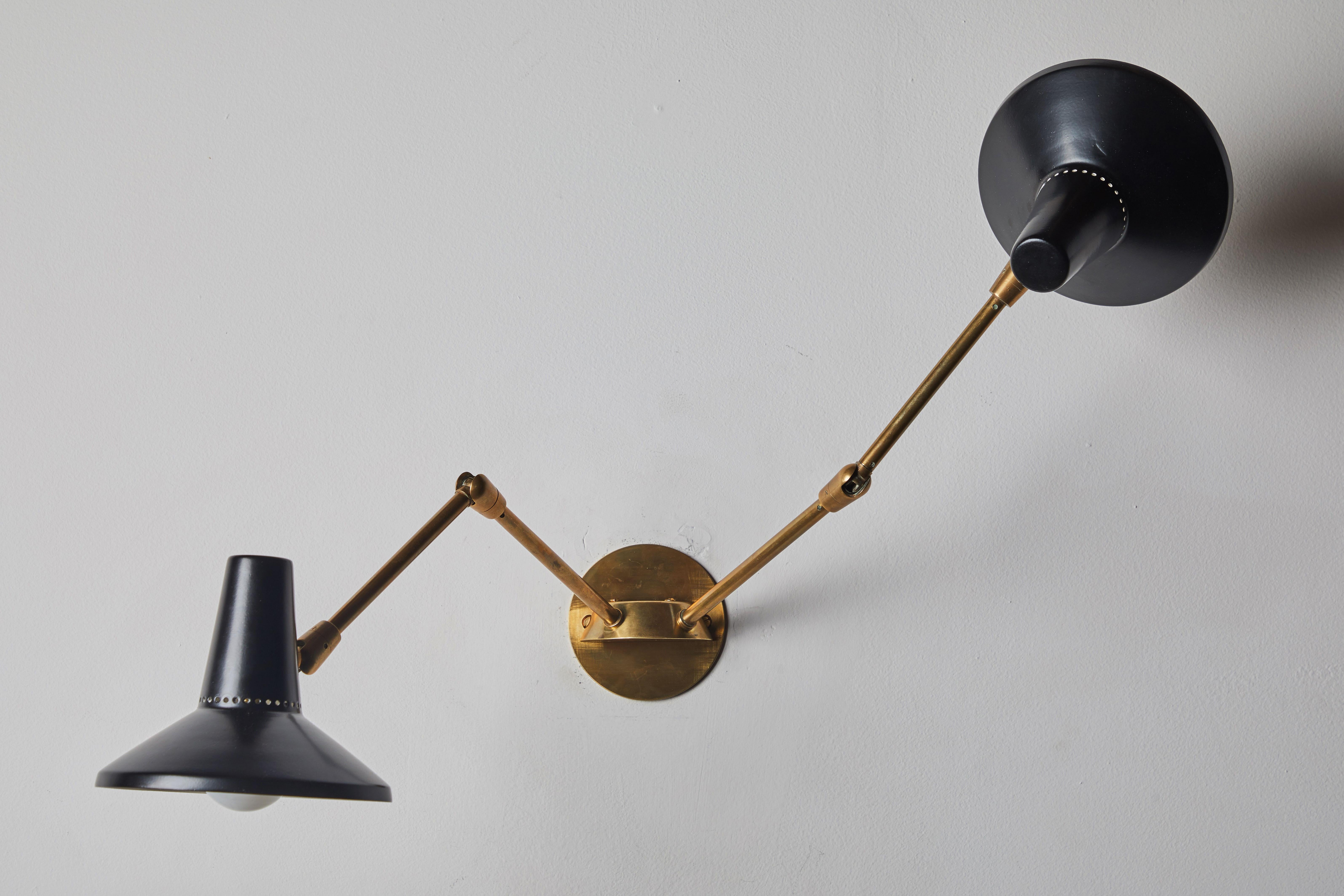 Pair of Wall Lights in the Style of Giuseppe Ostuni for O-Luce In Good Condition In Los Angeles, CA