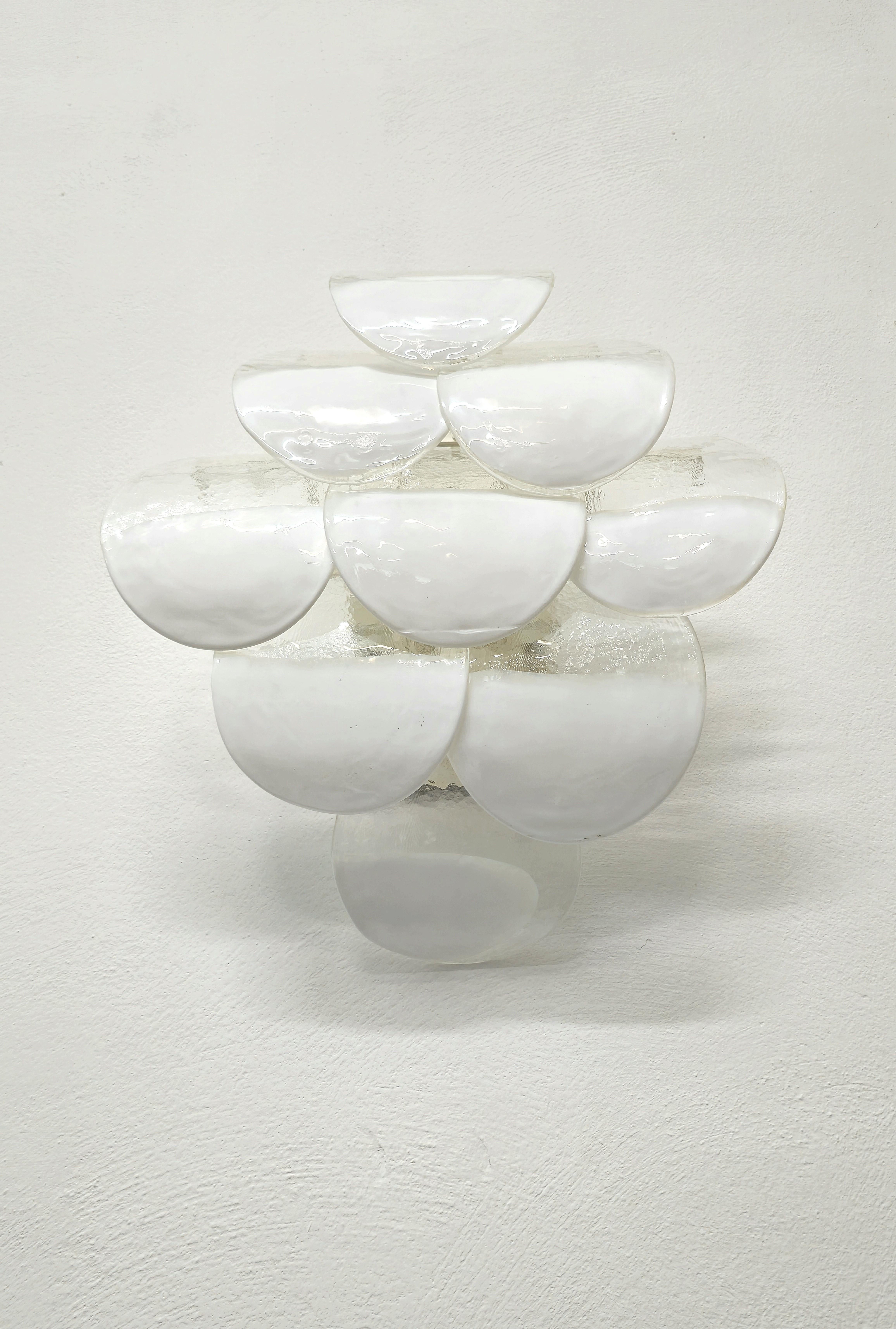 Pair of Wall Lights  Lamps Carlo Nason  Mazzega Glass Midcentury  Italy 1970 For Sale 3