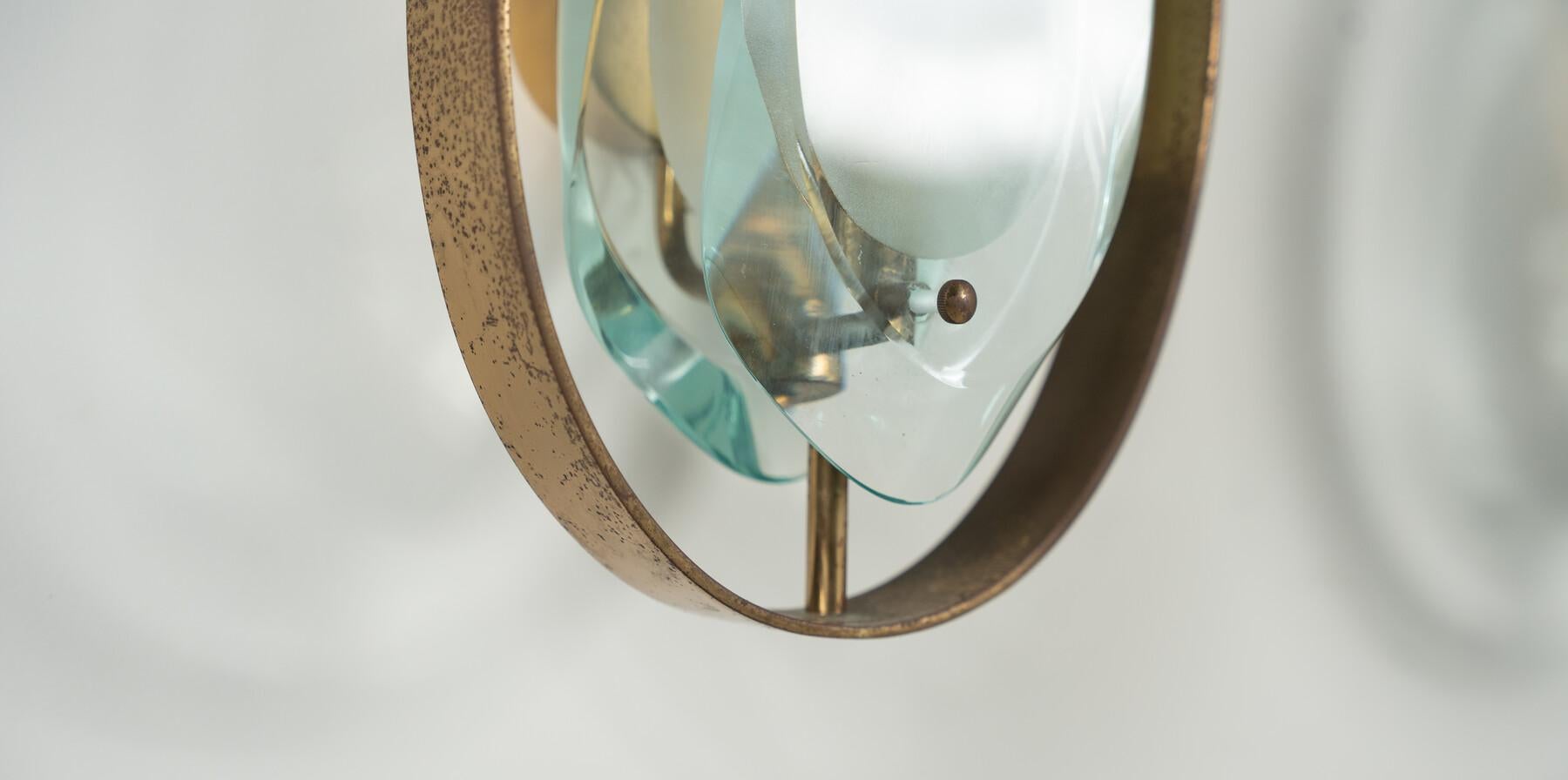 Paire d'appliques Mod N°2240 par Max Ingrand pour Fontana Arte, années 1960 en vente 1