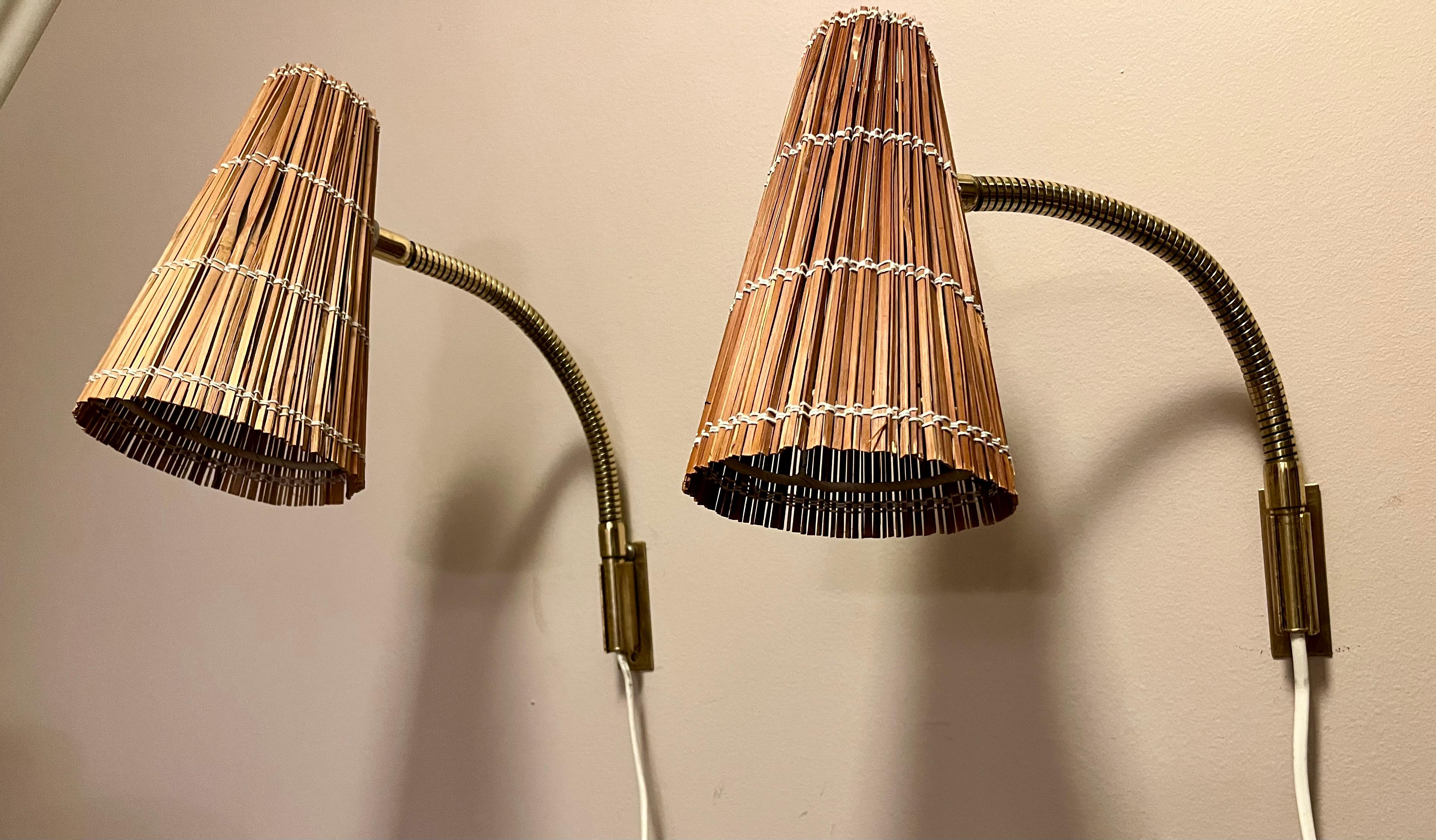 Scandinavian Modern Pair Of Wall Lights Model 50-056, Lisa Johansson-Pape, ORNO, 1960s For Sale