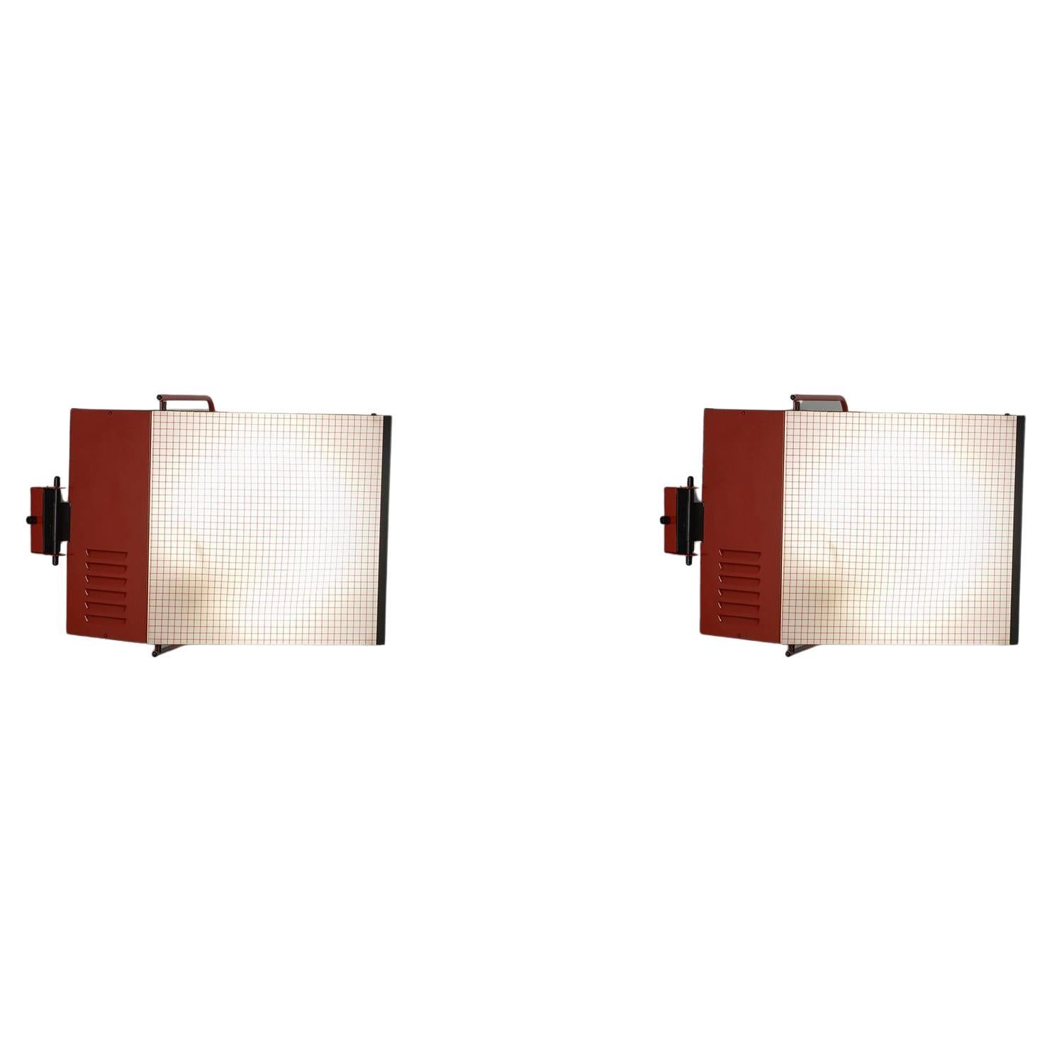Pair of Wall Lights, Model Cabriolet by Stilnovo, circa 1980 For Sale