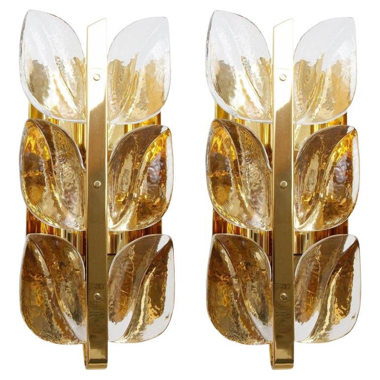 Pair Of Wall Lights Model "Florida" by J.T. Kalmar, Vienna, Austria
