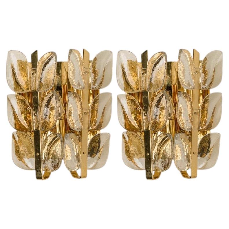 Pair of Wall Lights Model "Florida" by J.T. Kalmar, Vienna Austria