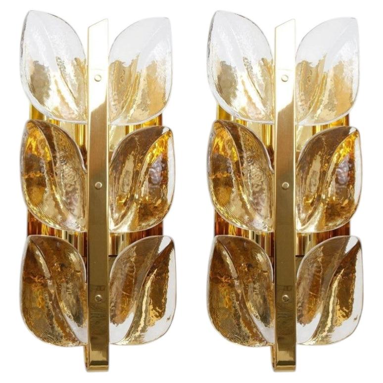 Pair Of Wall Lights Model "Florida" by J.T. Kalmar, Vienna, Austria