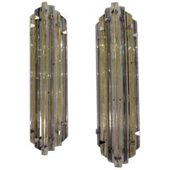 Pair of Wall Lights, Murano Glass, circa 1980