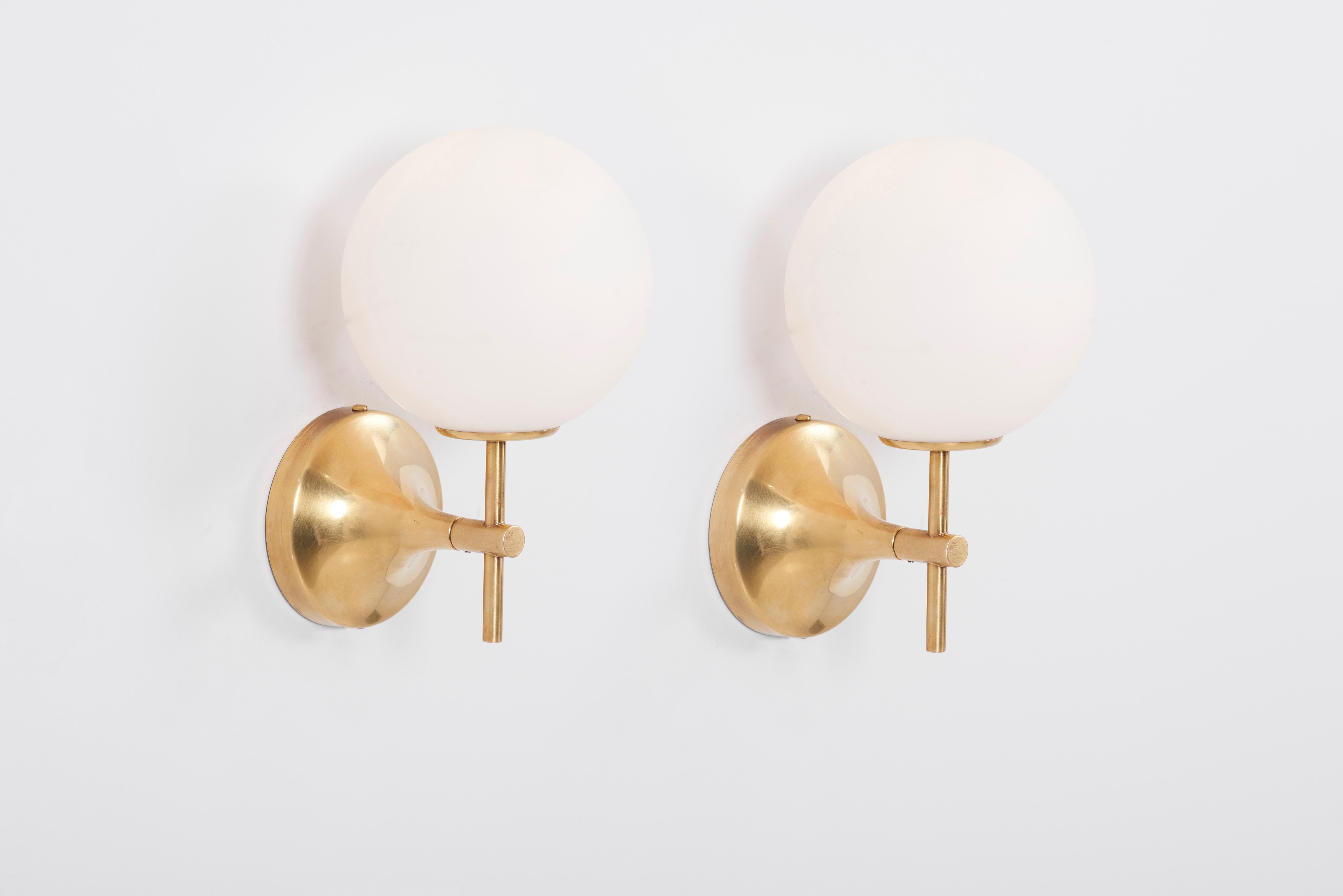 Pair of Wall Lights or Sconces by Max Bill for Temde Leuchten, Swiss, 1960s 1