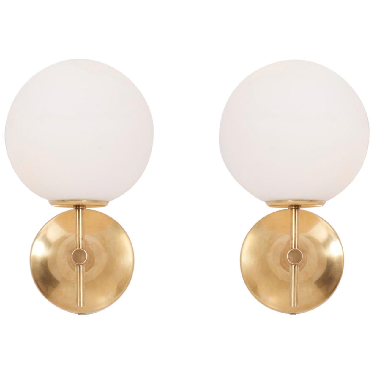 Pair of Wall Lights or Sconces by Max Bill for Temde Leuchten, Swiss, 1960s