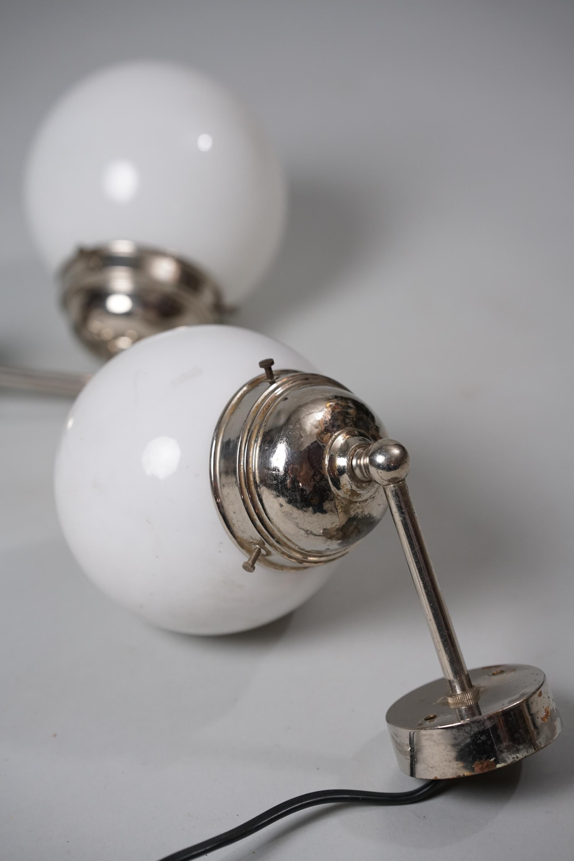 Finnish Pair of Wall Lights, Paavo Tynell, Taito Oy, 1930/1940s  For Sale