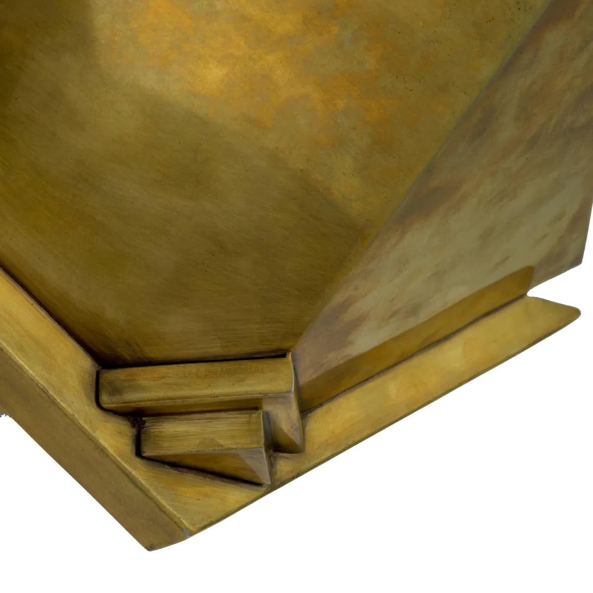 Coppia di lampade da parete, finitura in ottone patinato, stile Art Déco. In condizioni Nuovo in vendita a Saint-Ouen, FR