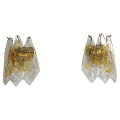 Coppia di applique in vetro di Murano La Murrina Midcentury Italia anni 
80