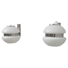 Paire d'appliques murales Style Gino Sarfatti Arteluce Design-Light Italie années 1960