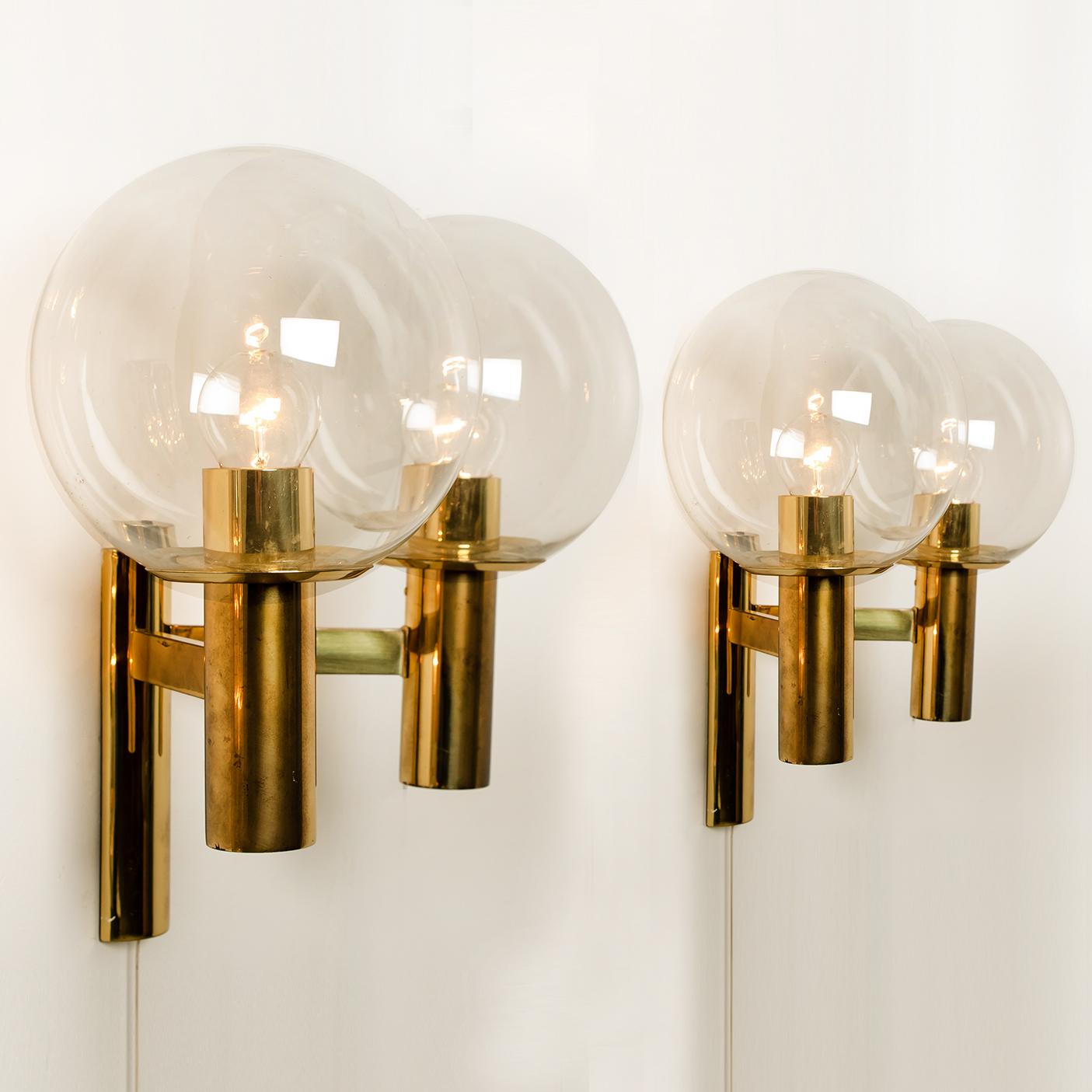 Mid-Century Modern Pair of Wall Lights the Style of Hans-Agne Jacobsson, Schweden, 1960