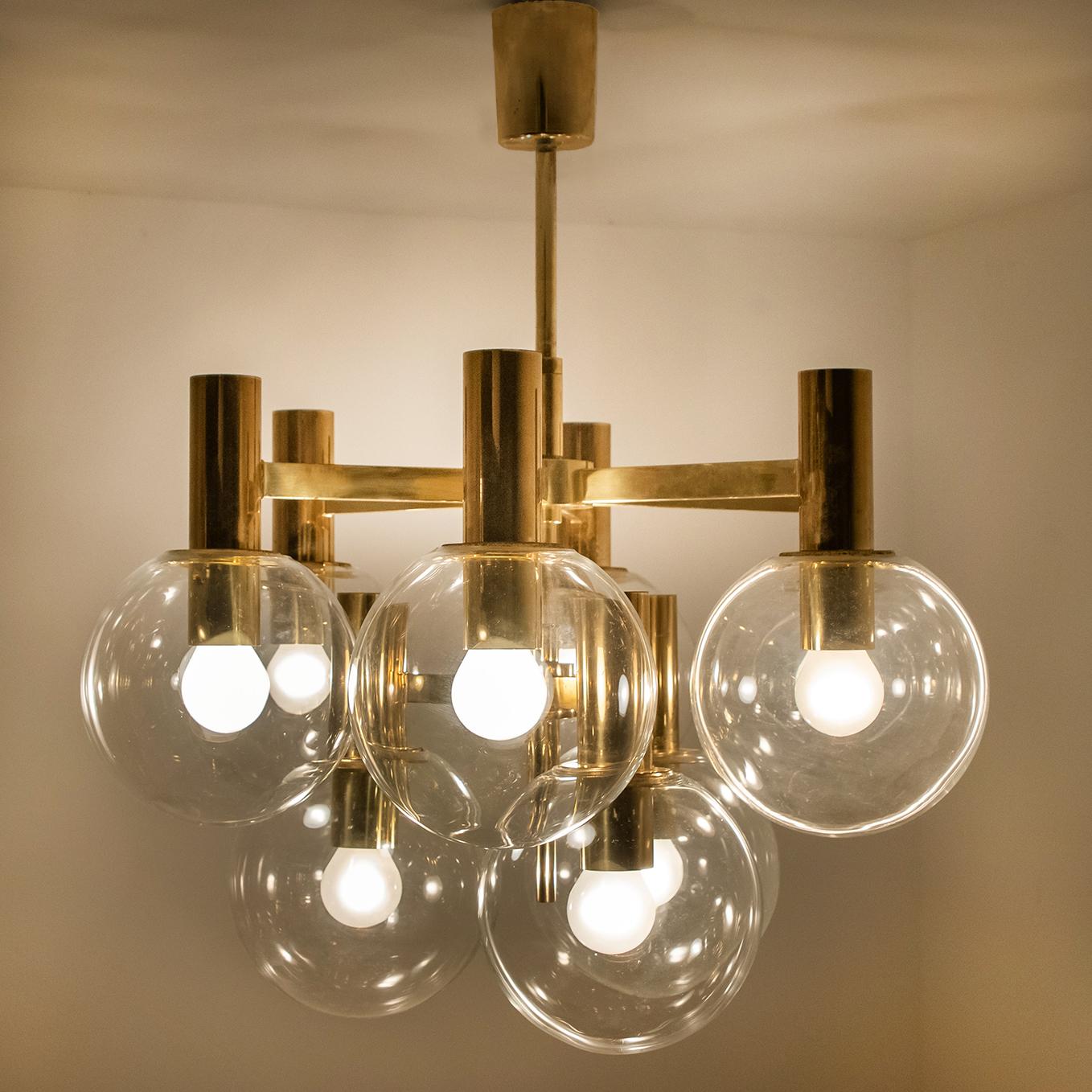 Brass Pair of Wall Lights the Style of Hans-Agne Jacobsson, Schweden, 1960