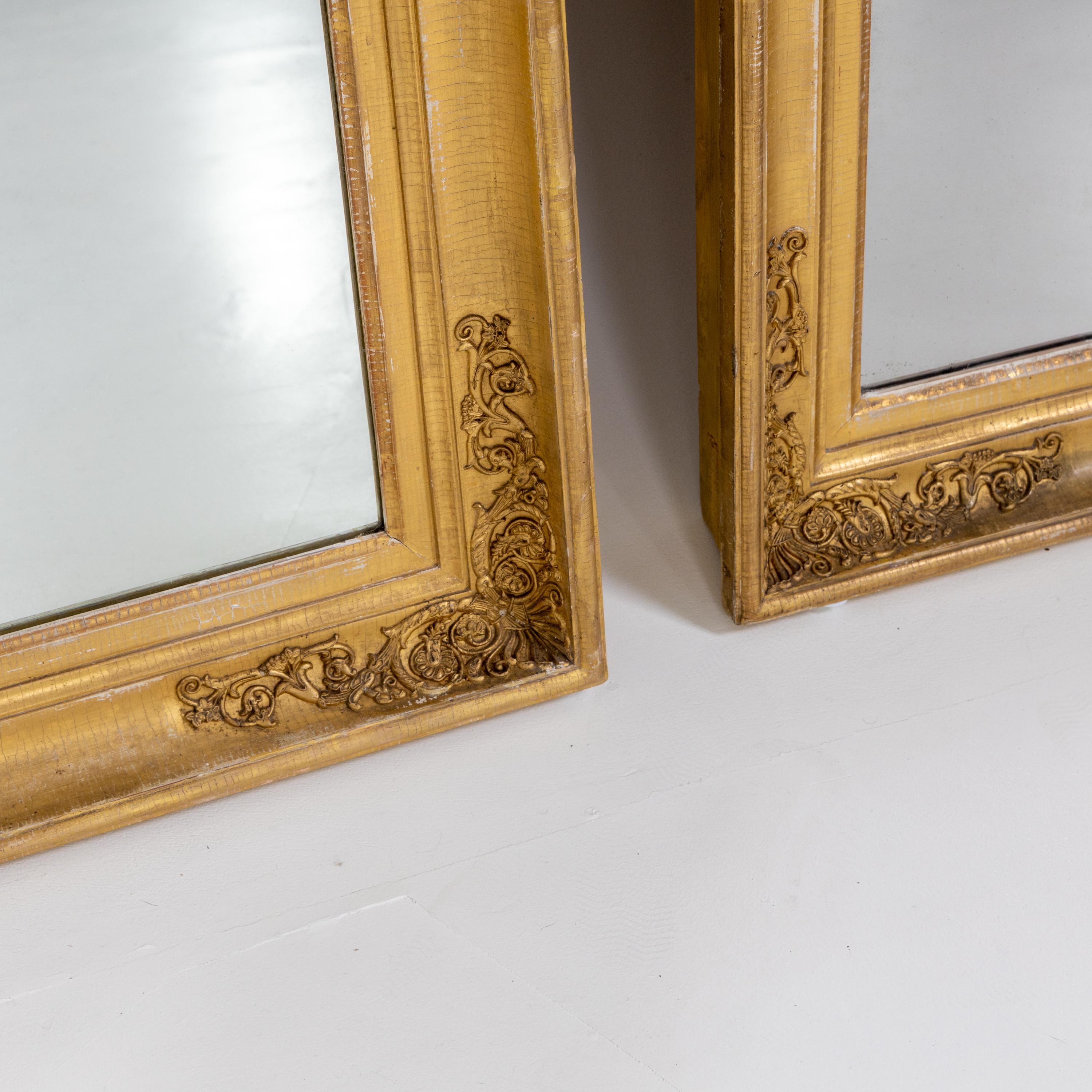 Empire Pair of Wall Mirrors, Early 19th Century For Sale