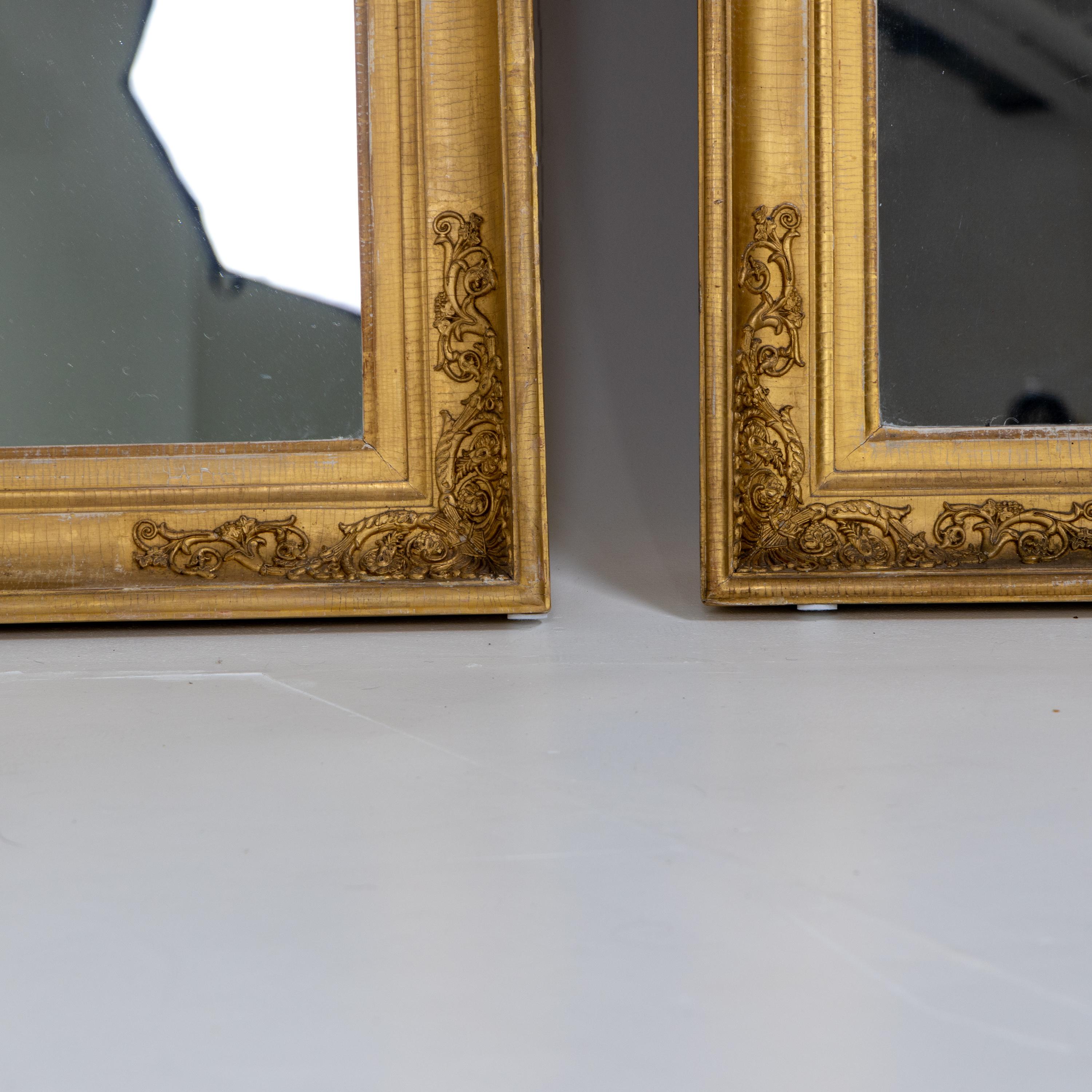 Paire de miroirs muraux, début du 19e siècle Bon état - En vente à Greding, DE