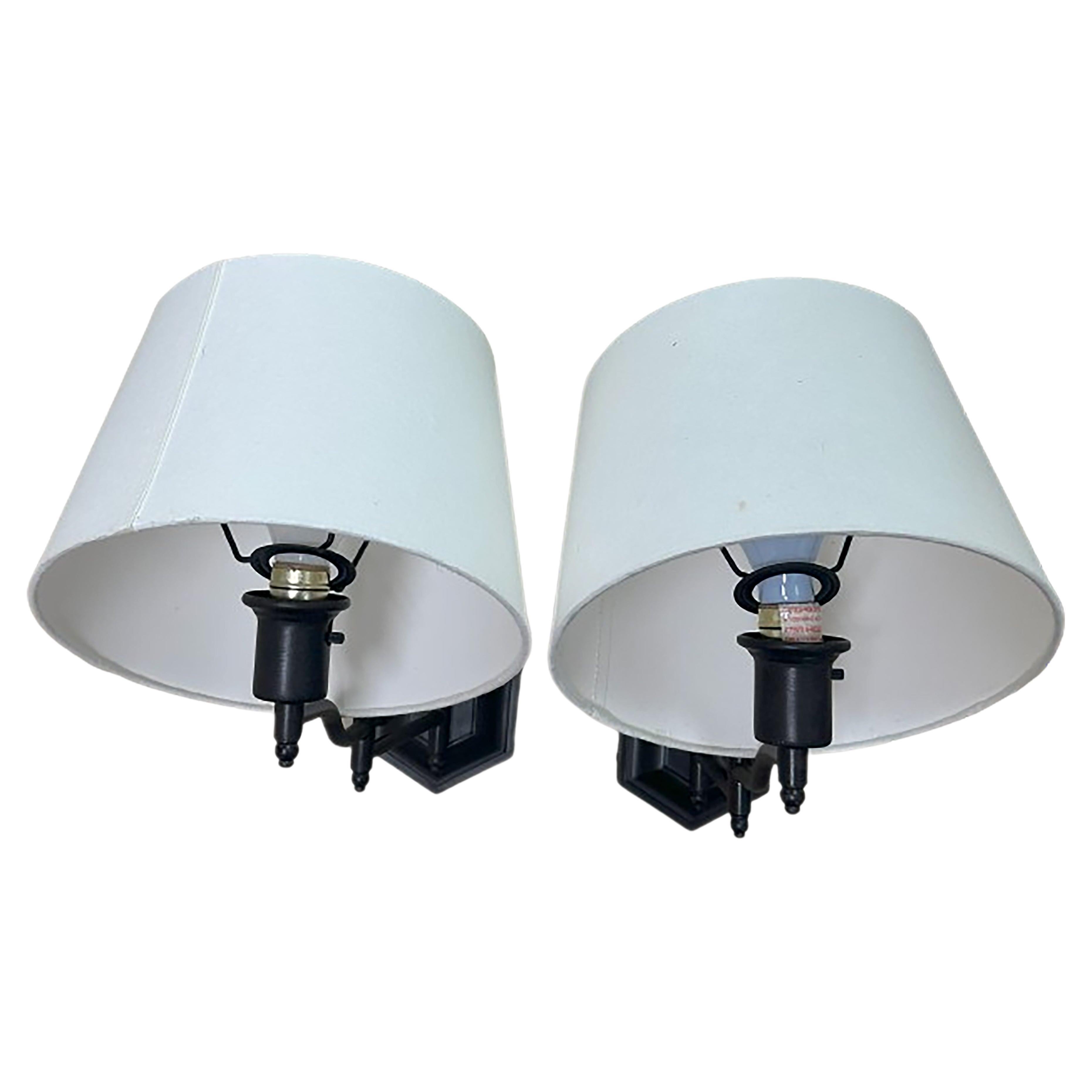 Pair of Wall Mounted Bedside Lamps For Sale