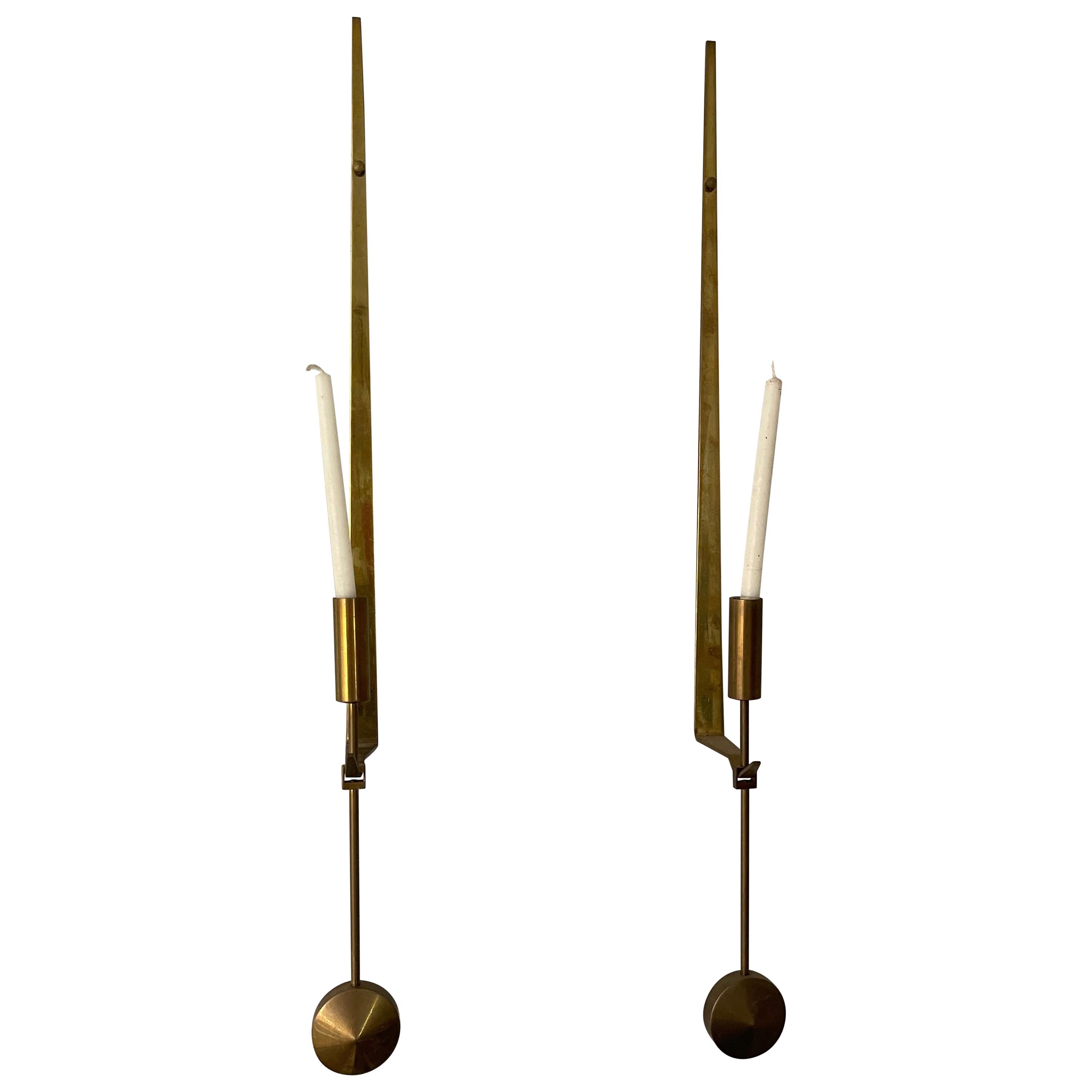 Pair of Wall-Mounted Candle Holders by Pierre Forsell
