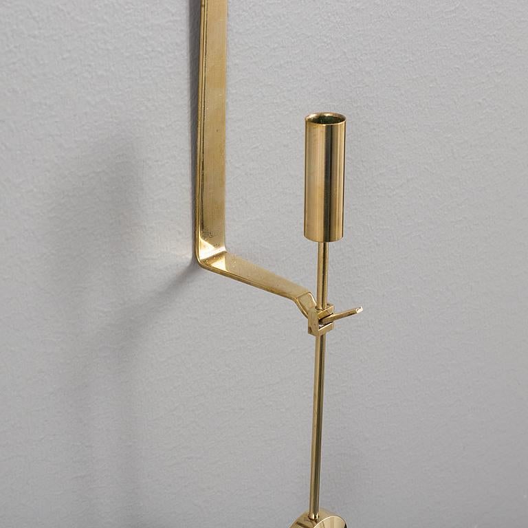 Svedese Coppia di portacandele da parete di Pierre Forssell in vendita