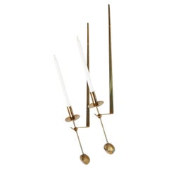 Pair of Wall Mounted Candle Holders by Pierre Forssell