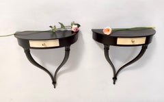 Pair of Wall-Mounted Console Tables / Nightstands by Guglielmo Ulrich, Italy