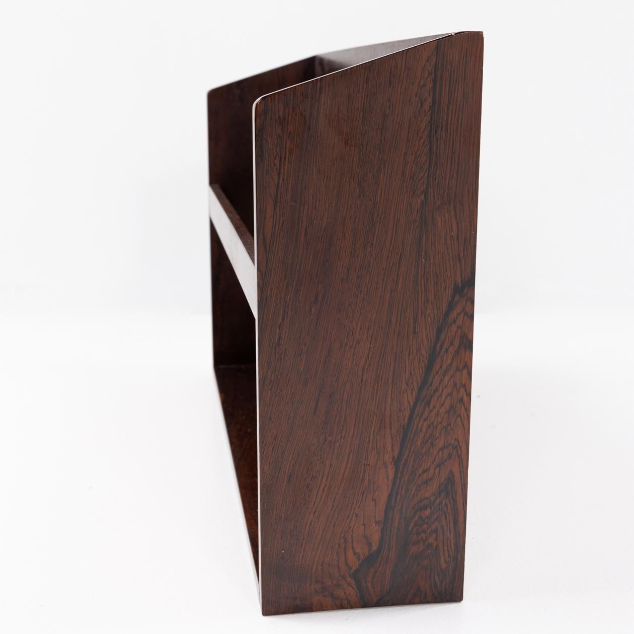 Patinated Pair of wall-mounted magazine racks attr. Steffen Syrach Larsen For Sale
