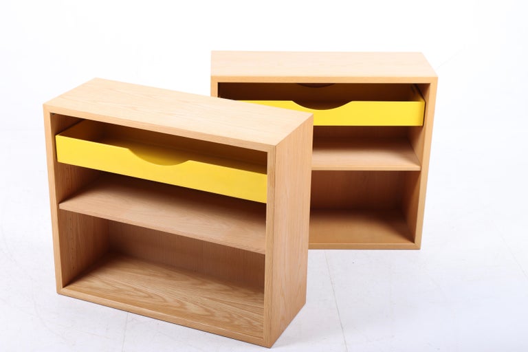 Pair of Wall Mounted Nightstands in Oak by Børge Mogensen, Made in